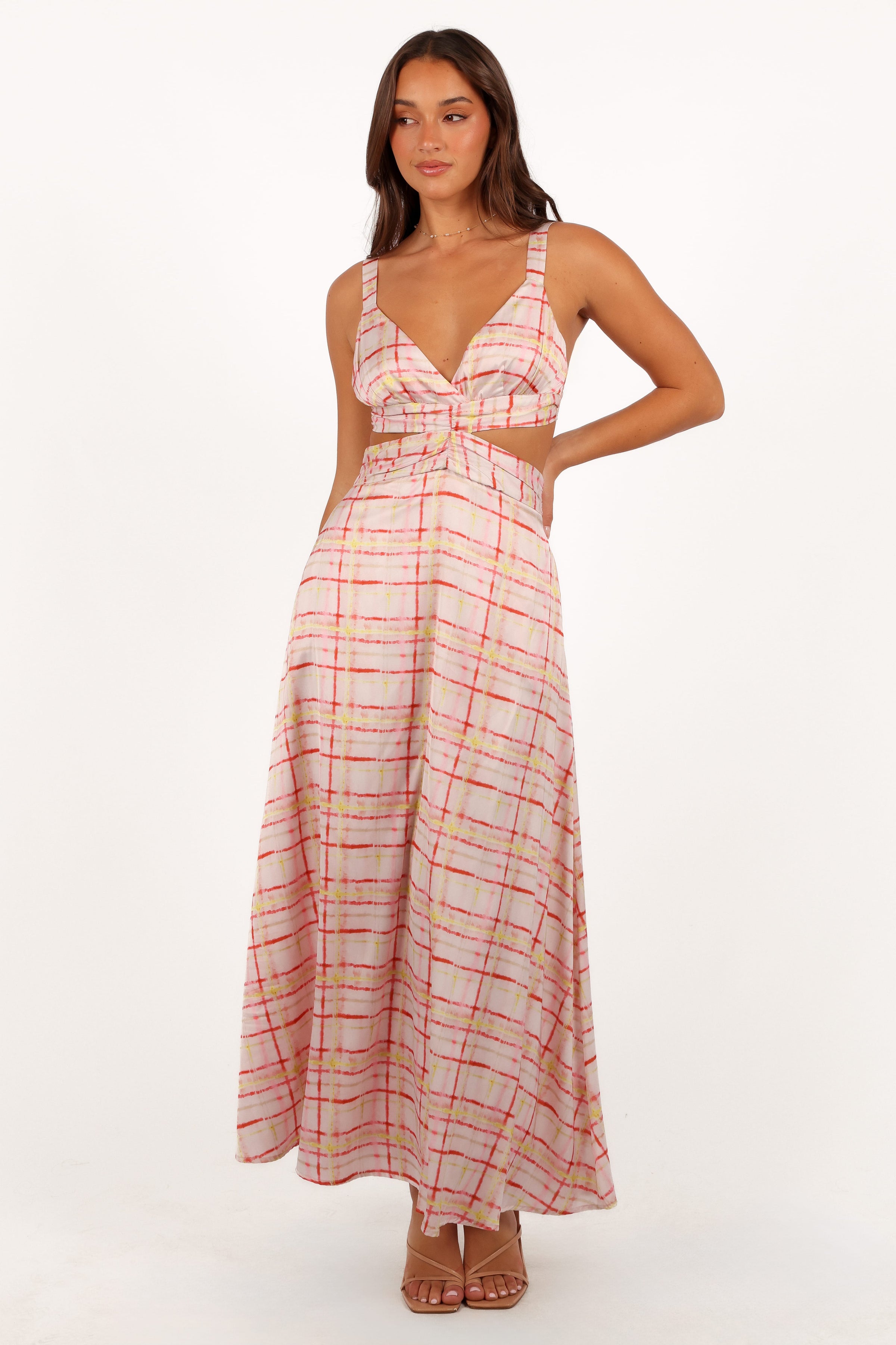 Petal and Pup USA DRESSES Sydney Maxi Dress - Sunset Check