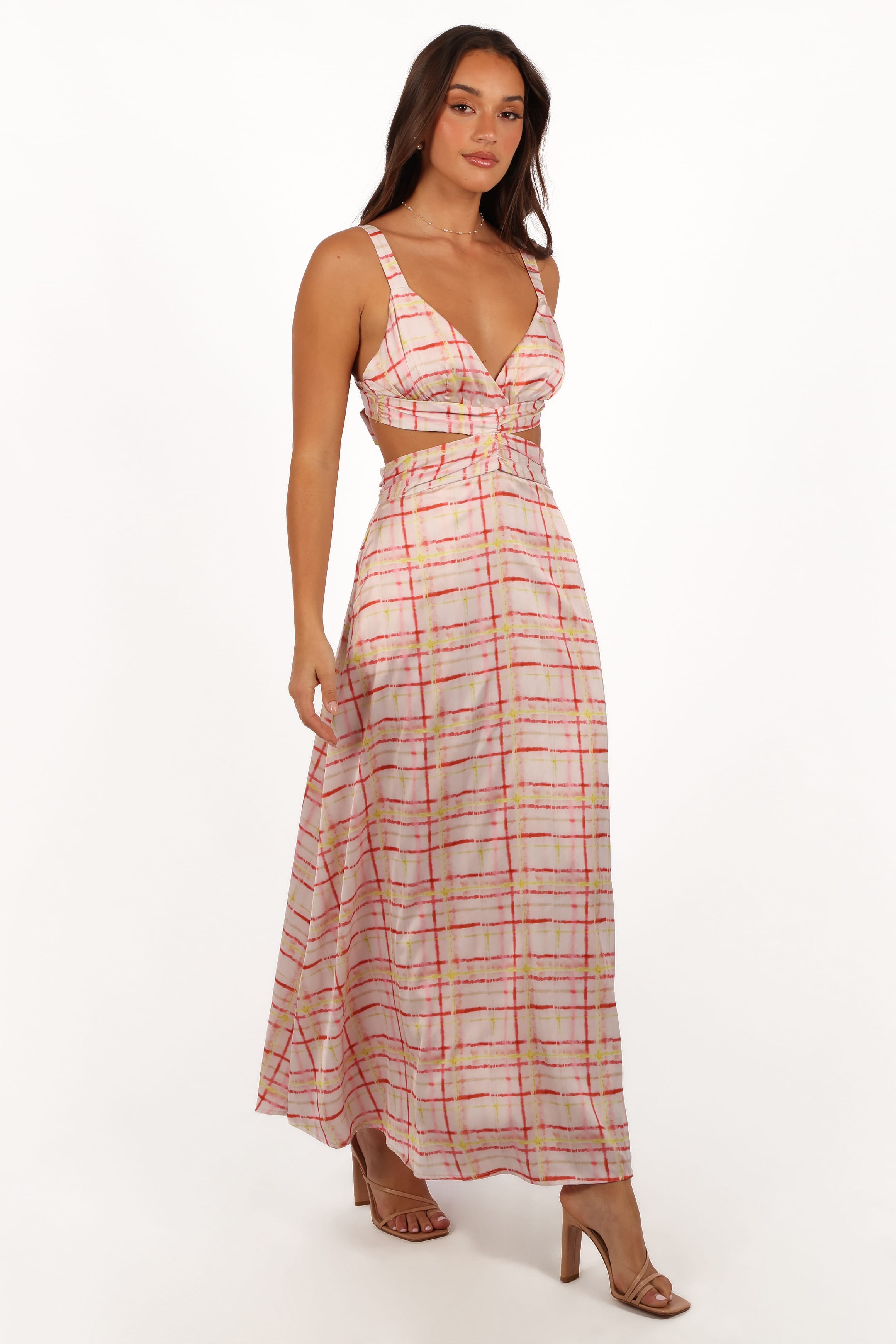 Petal and Pup USA DRESSES Sydney Maxi Dress - Sunset Check