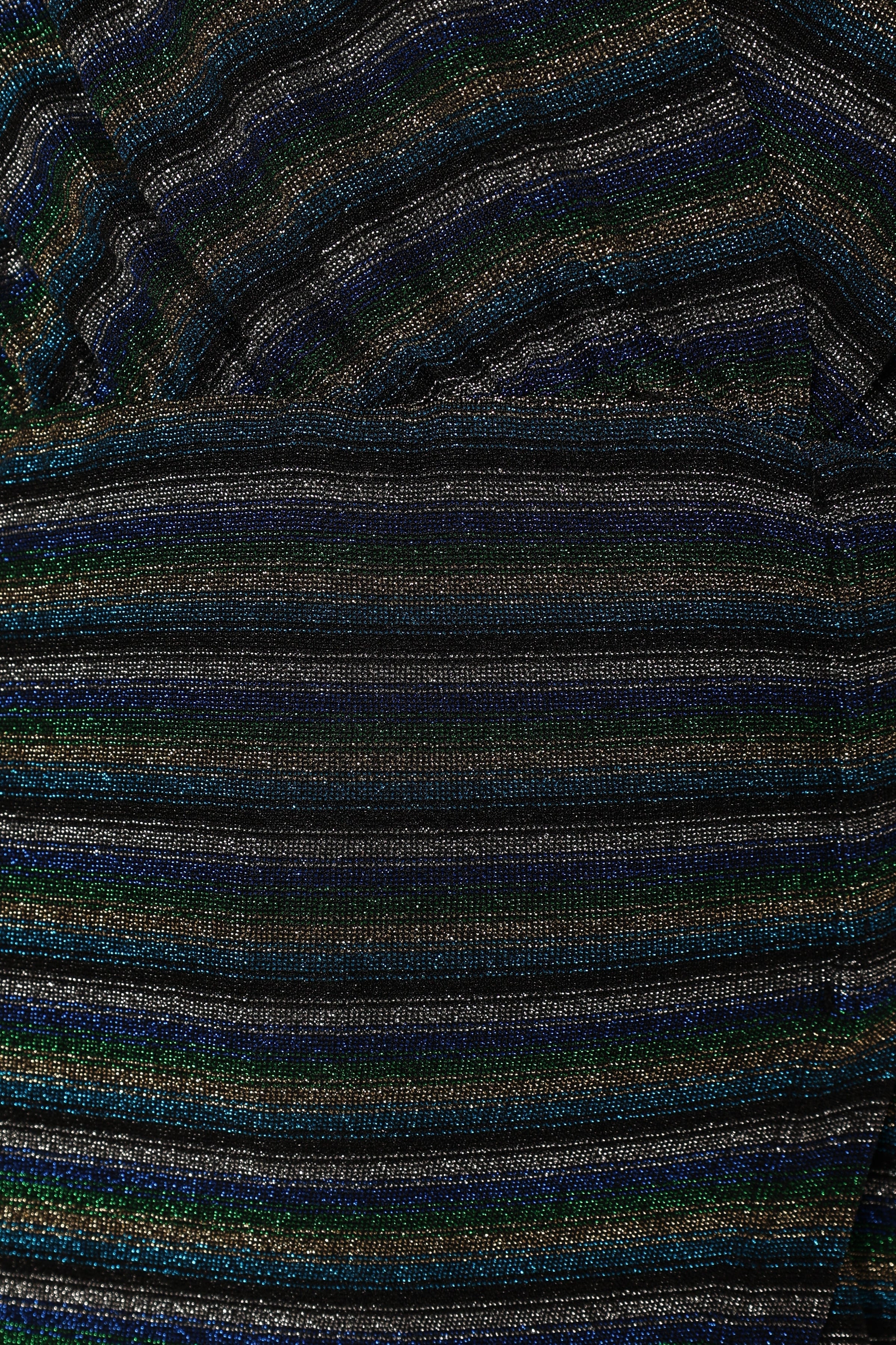 Petal and Pup USA DRESSES Tahlia Wrap Midi Dress - Blue Gold Stripe