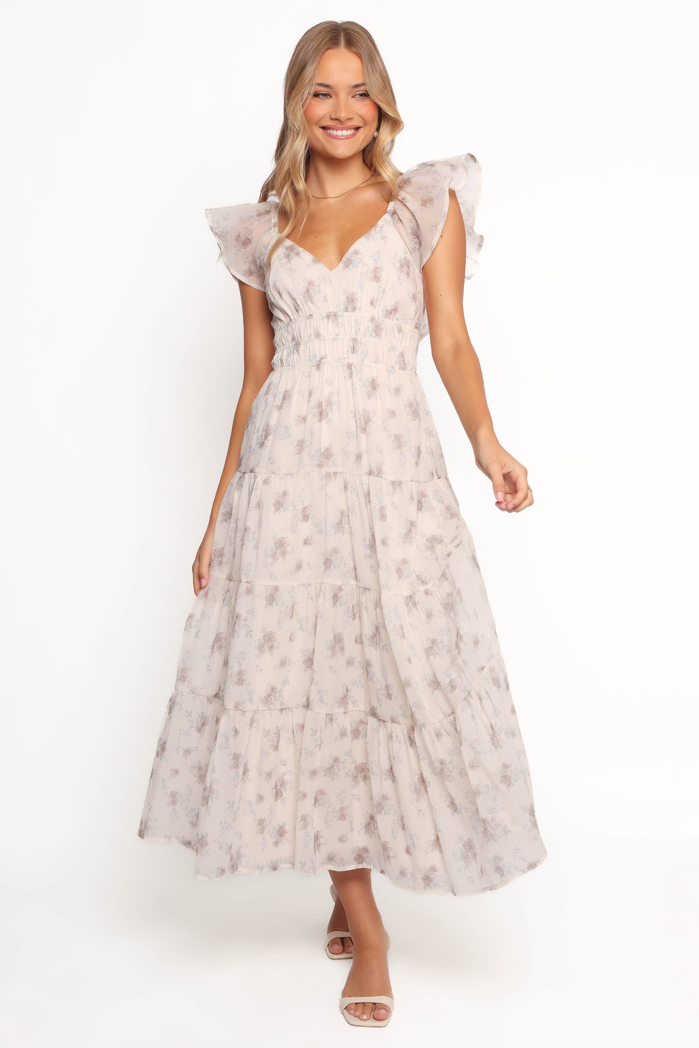 Petal and Pup USA DRESSES Talia Maxi Dress - Cream Multi Floral (Hold for Rack)