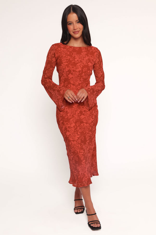 Pierre Long Sleeve Lace Maxi Dress - Navy | Petal & Pup USA Pierre Long Sleeve Lace Maxi Dress - Navy | Petal & Pup USA