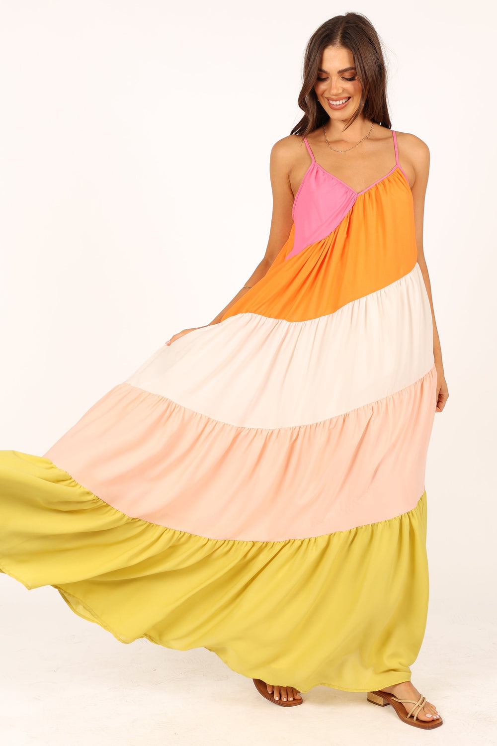 Petal and Pup USA DRESSES Tallulah Tiered Maxi Dress - Multi