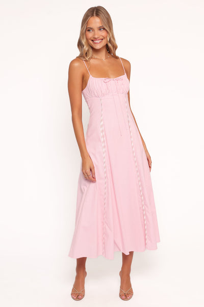 light pink midi dress Talyn Midi Dress - Pink