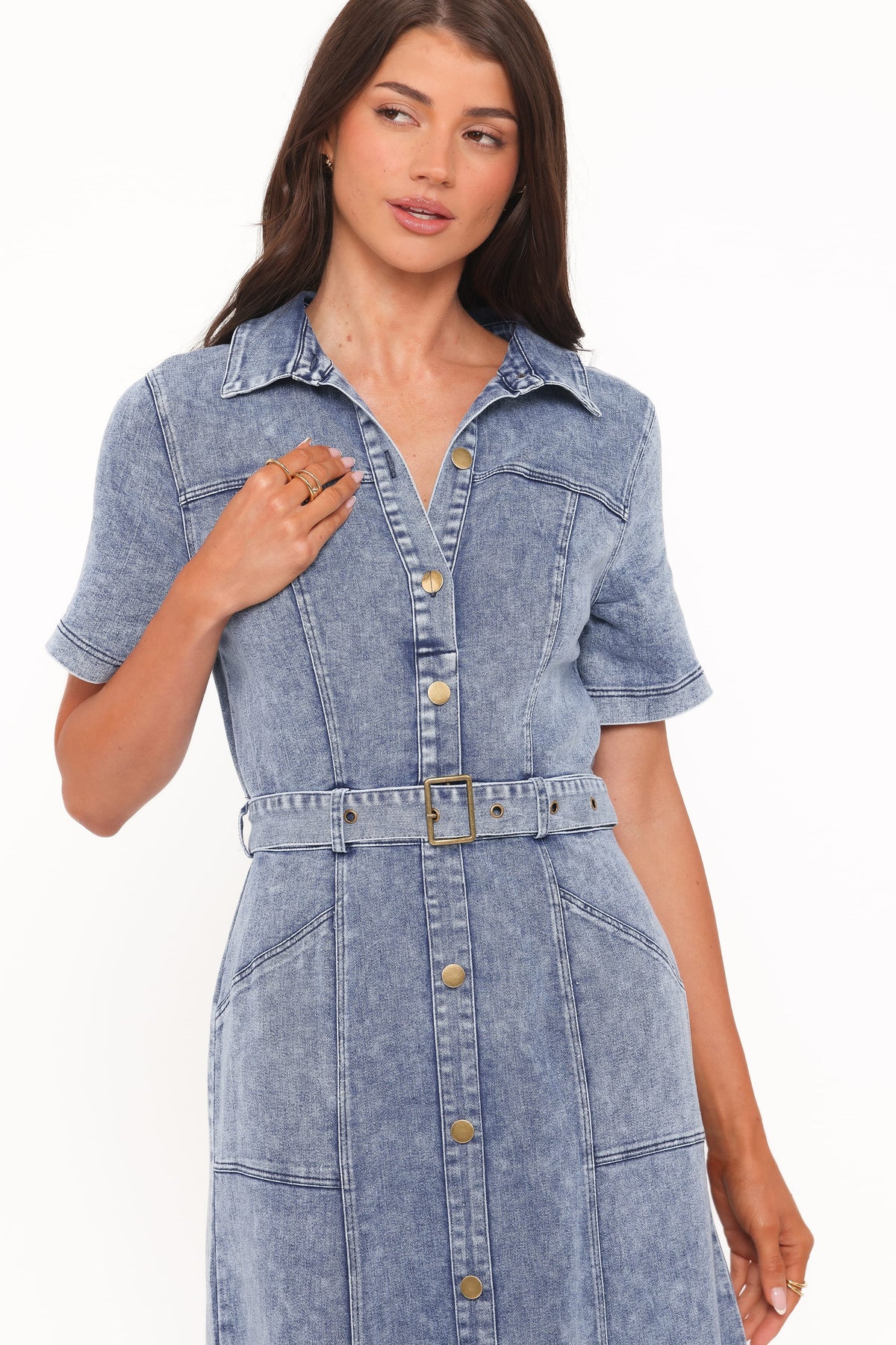 Tamara Maxi Dress - Med Denim | Petal & Pup USA Tamara Maxi Dress - Med Denim | Petal & Pup USA