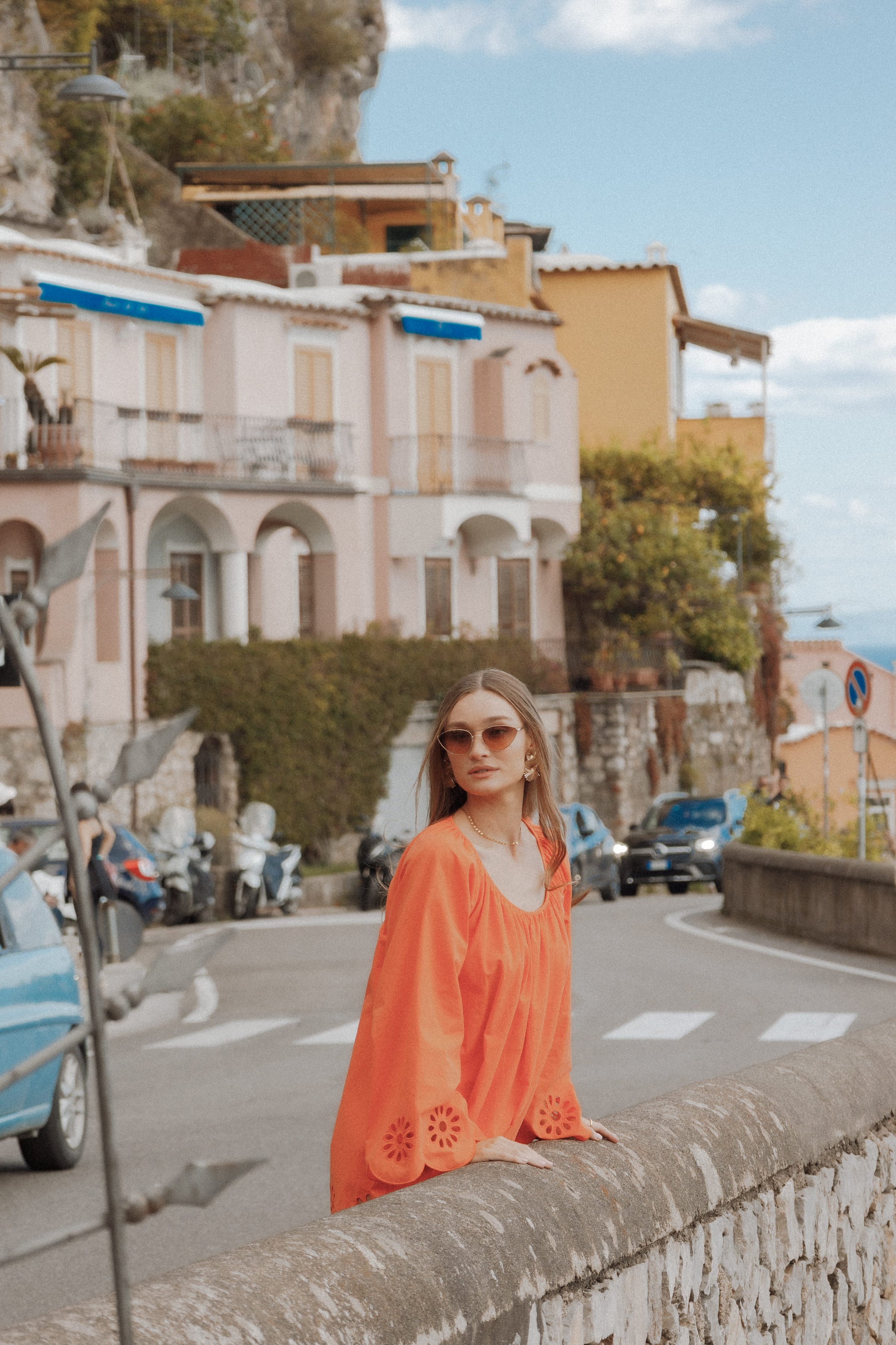 Petal and Pup USA DRESSES Tampa Long Sleeve Mini Dress - Orange