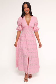 Petal and Pup USA DRESSES Tani Midi Dress - Pink