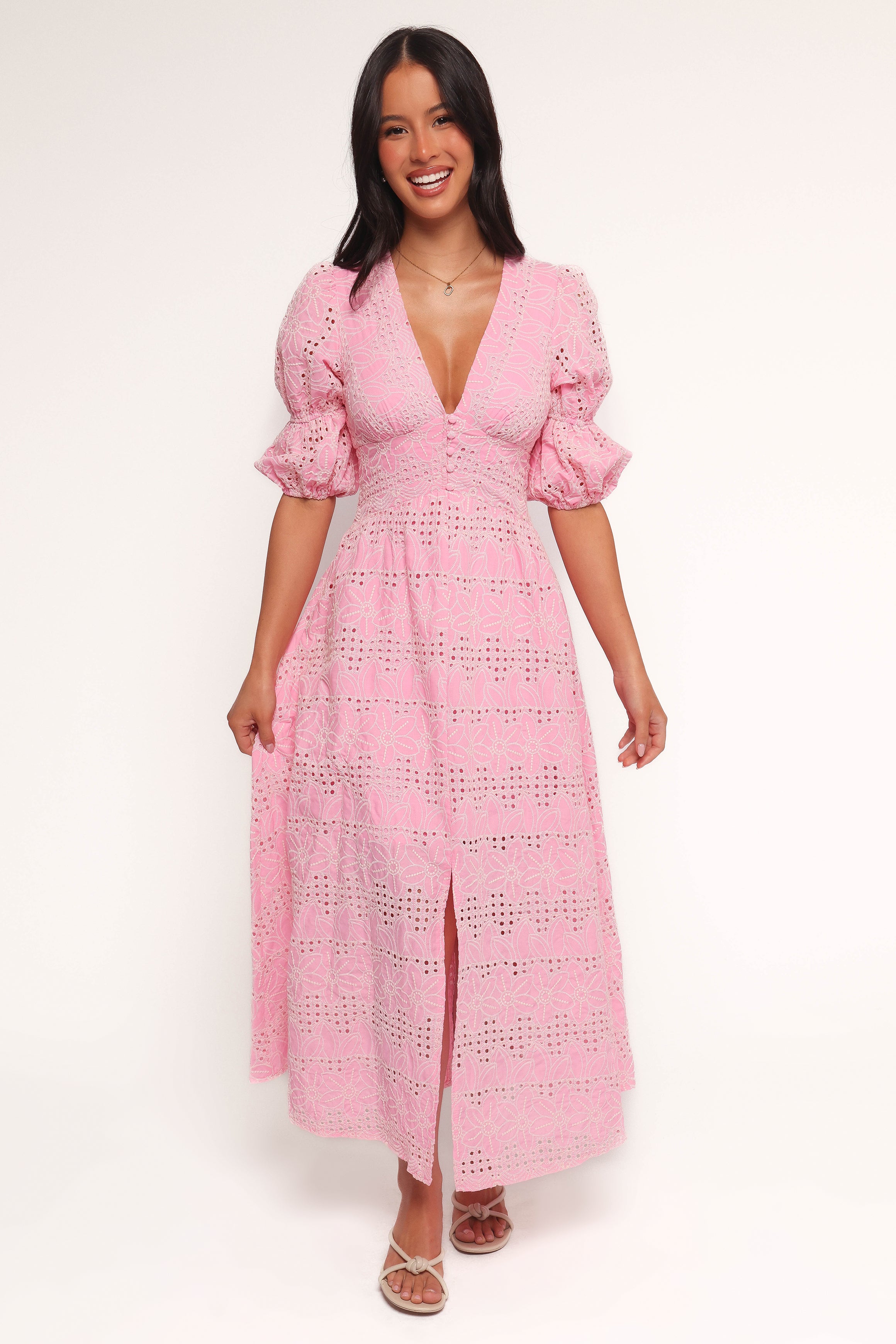 Petal and Pup USA DRESSES Tani Midi Dress - Pink