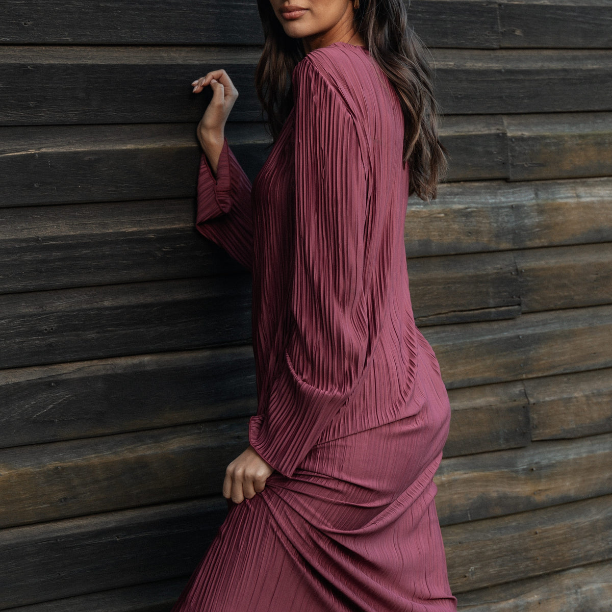 Tannikah Plisse Midi Dress