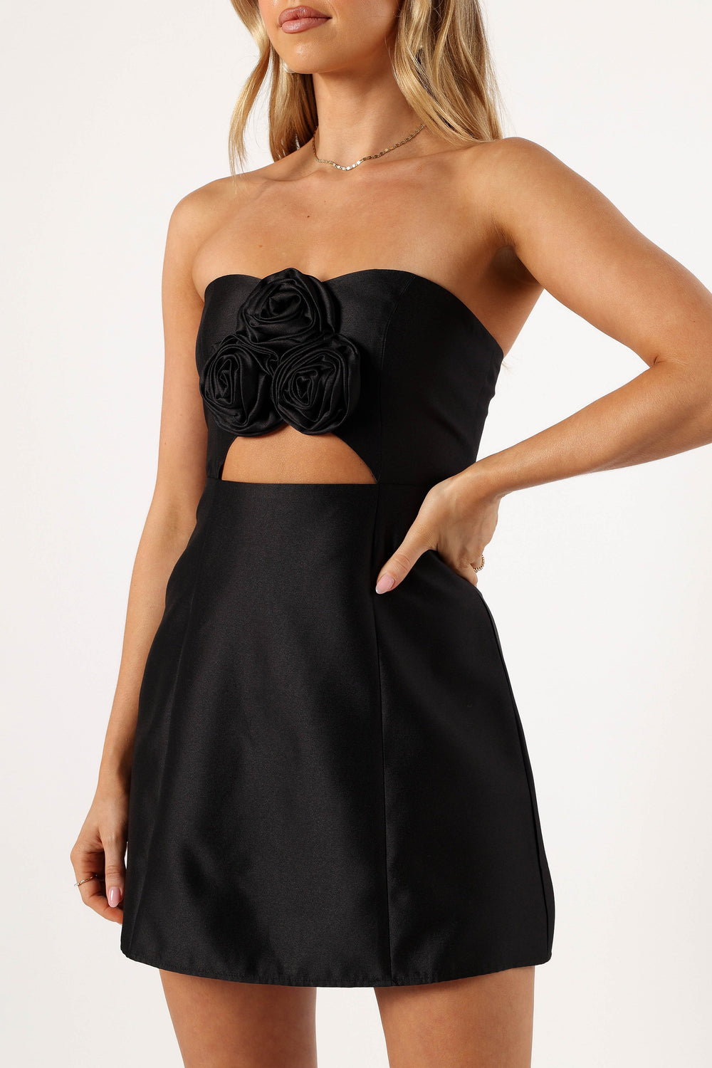 Petal and Pup USA DRESSES Te Amo Strapless Mini Dress - Black