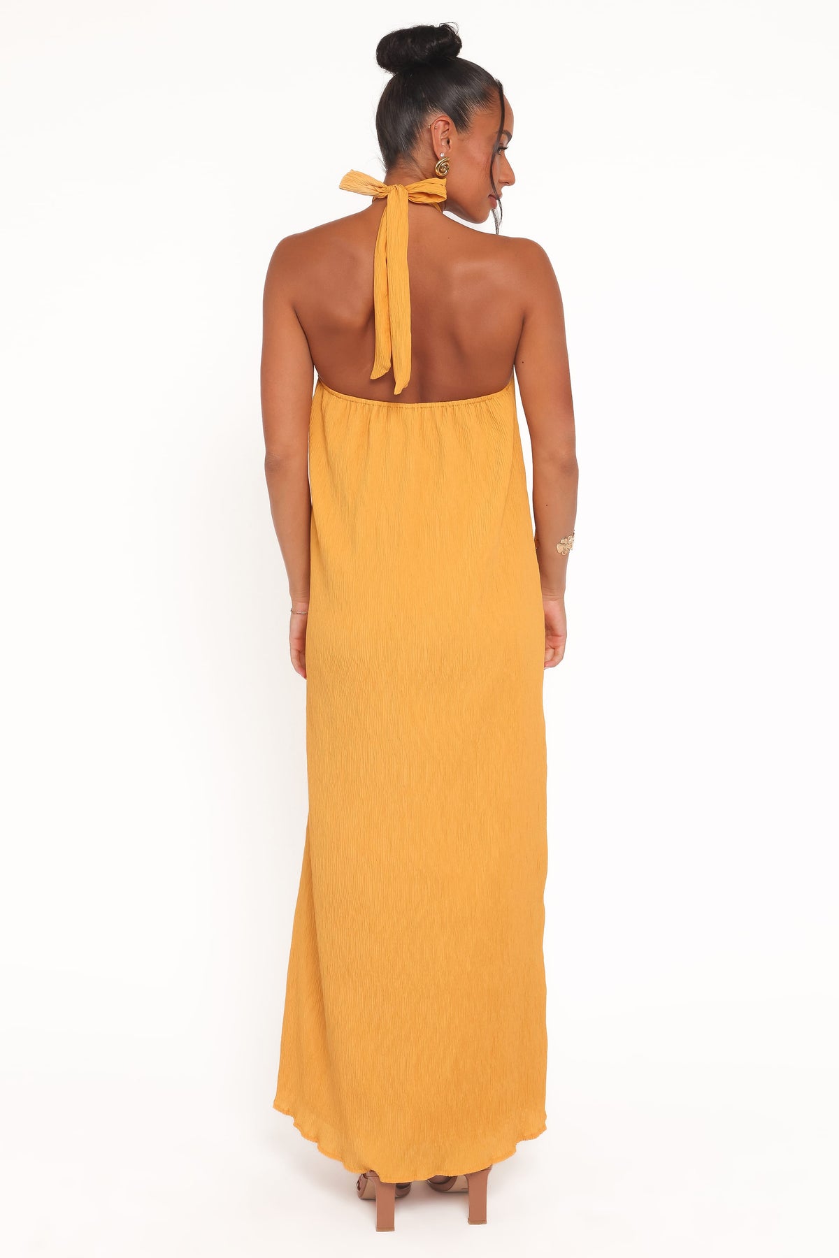 mango backless dress MANGO starring Hailey Bieber - Draped open-back dress Black