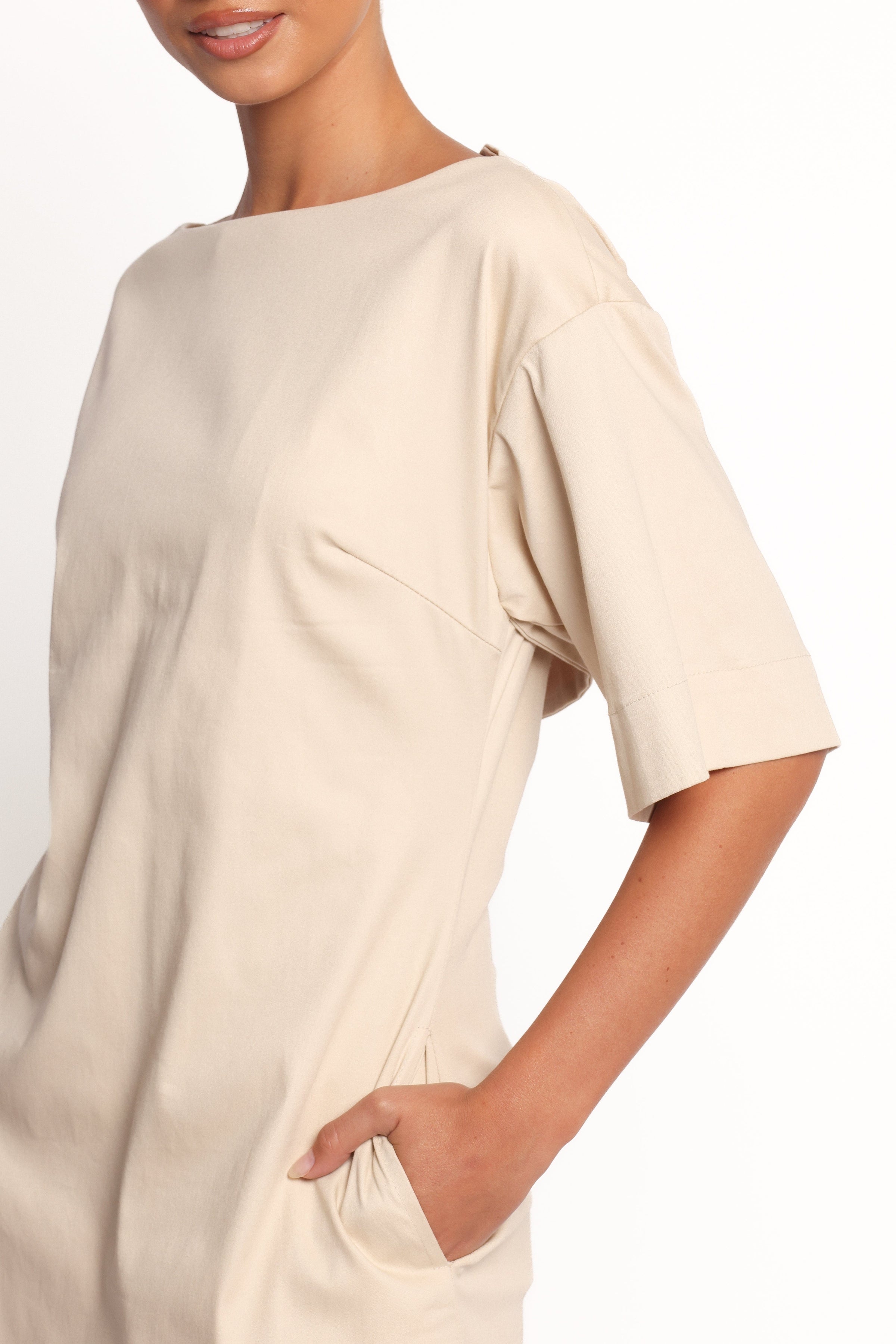 Petal and Pup USA DRESSES Thorne Mini Dress - Beige (Hold for Rack)