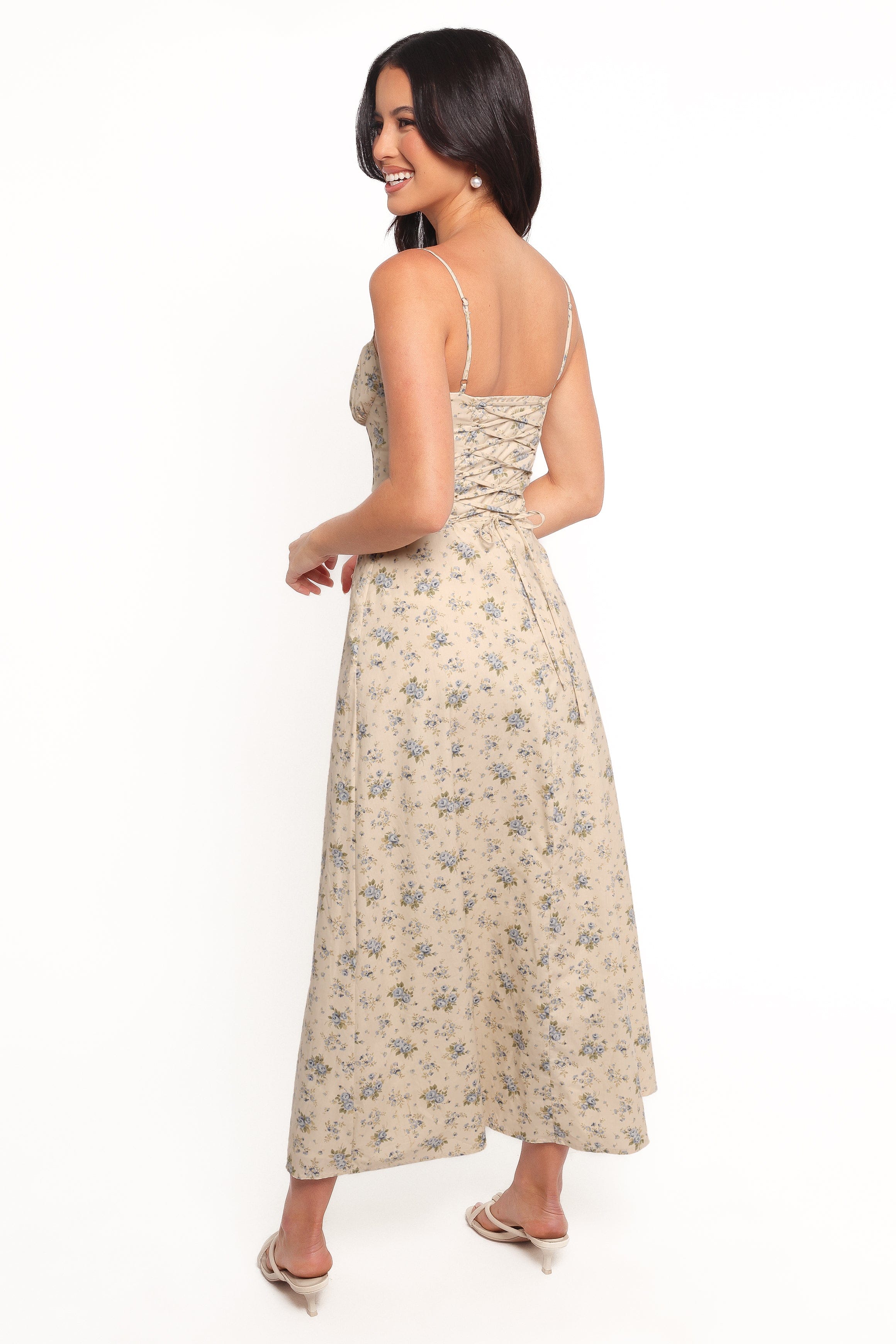 Petal and Pup USA DRESSES Tiarna Maxi Dress - Blue Floral