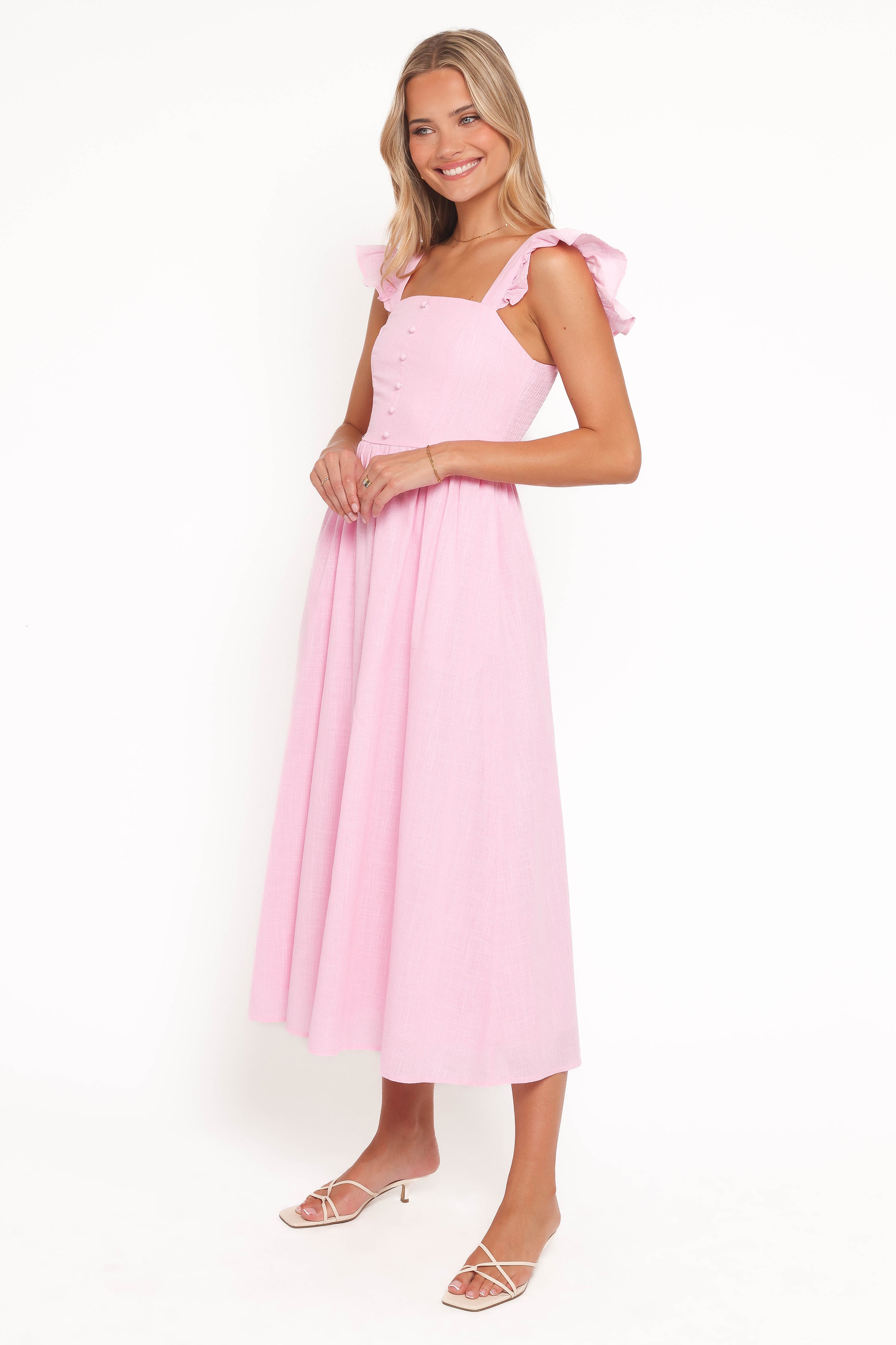 Petal and Pup USA DRESSES Tiarne Midi Dress - Pink