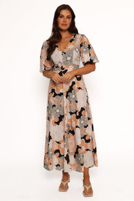 Petal and Pup USA DRESSES Tiarni Maxi Dress - Black Floral