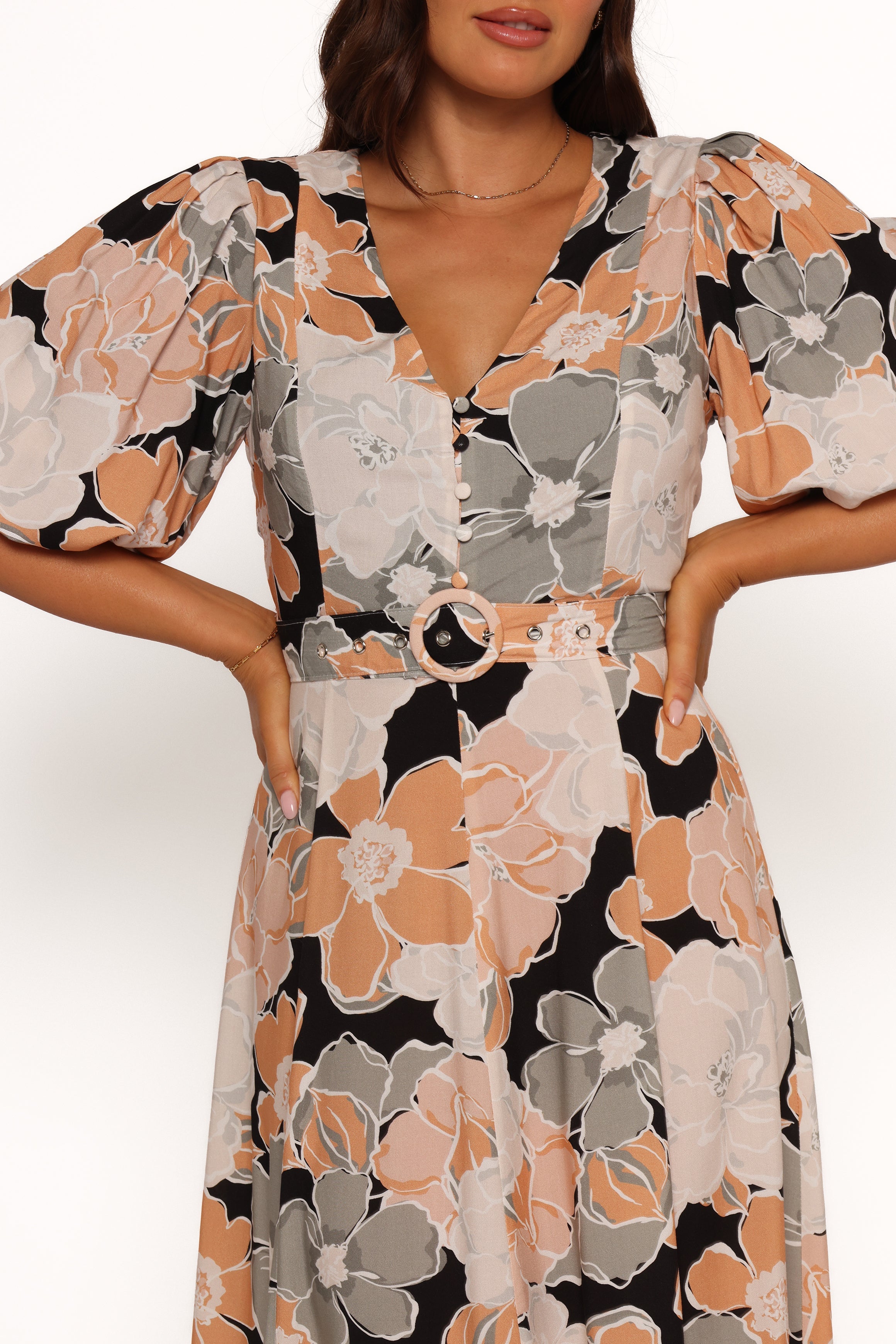 Petal and Pup USA DRESSES Tiarni Maxi Dress - Black Floral