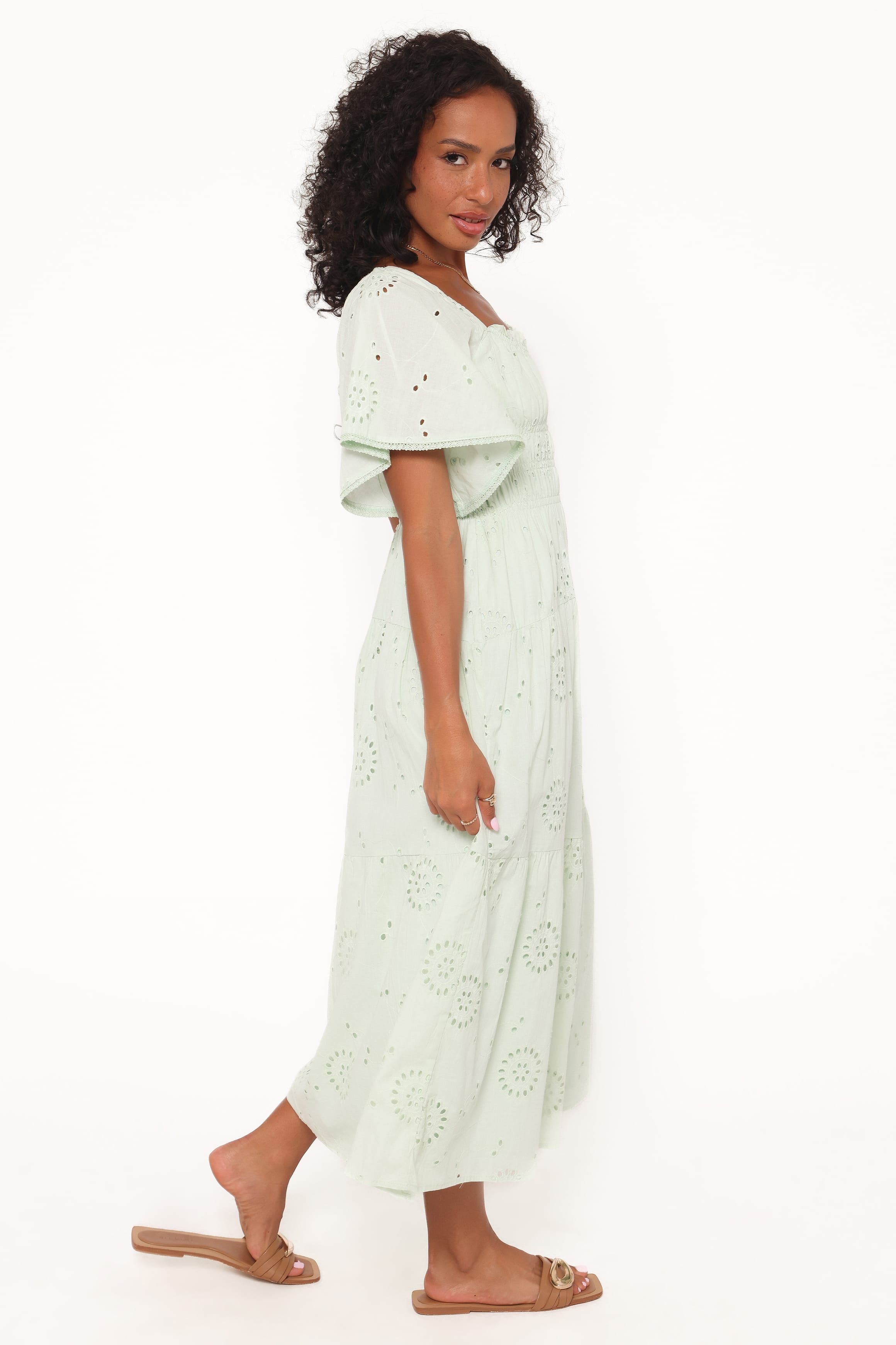 womens sage green midi dress Tierney Midi Dress - Sage Green