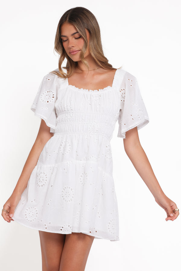 Petal and Pup USA DRESSES Tierney Mini Dress - White