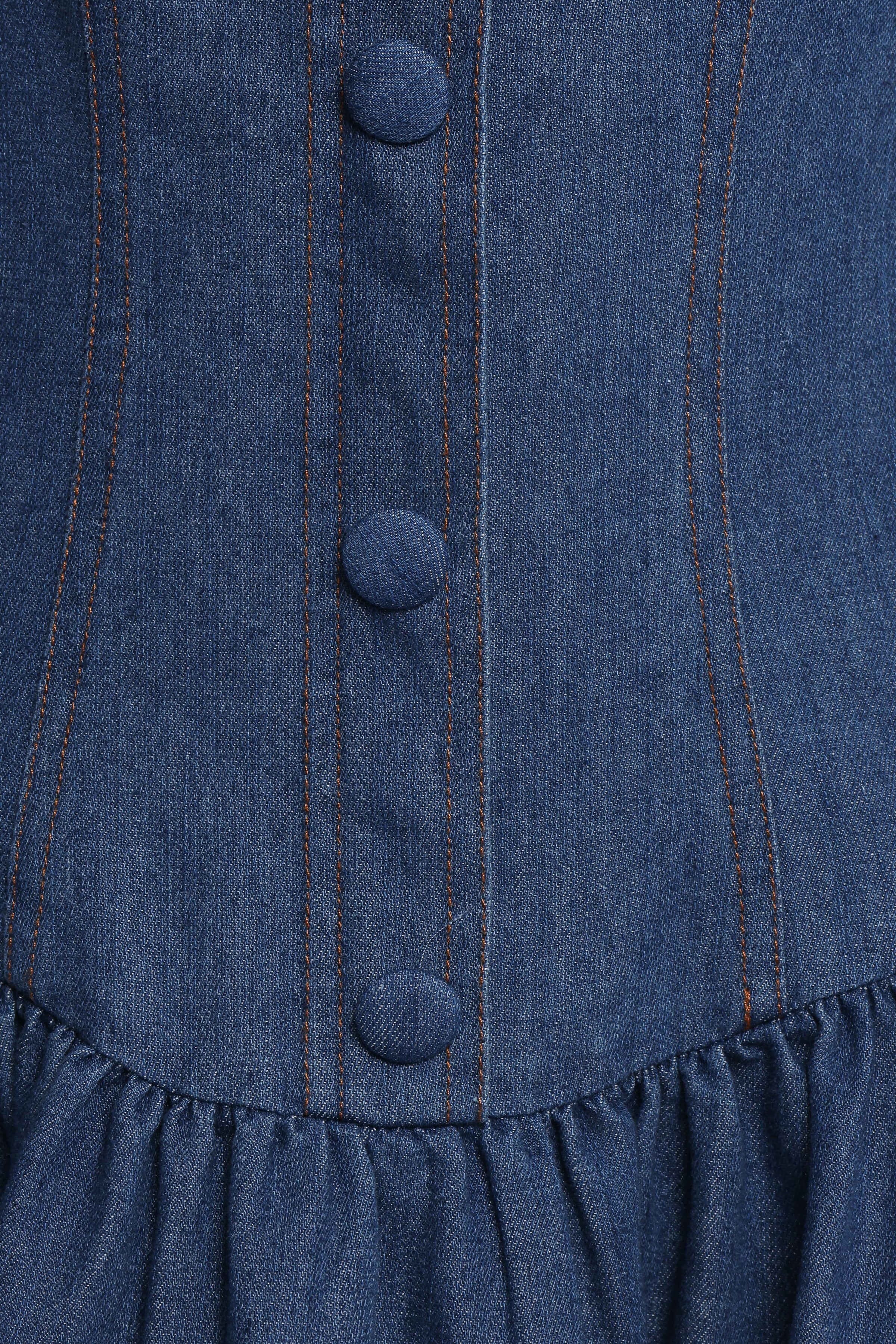 Petal and Pup USA DRESSES Tiziana Mini Dress - Indigo Denim
