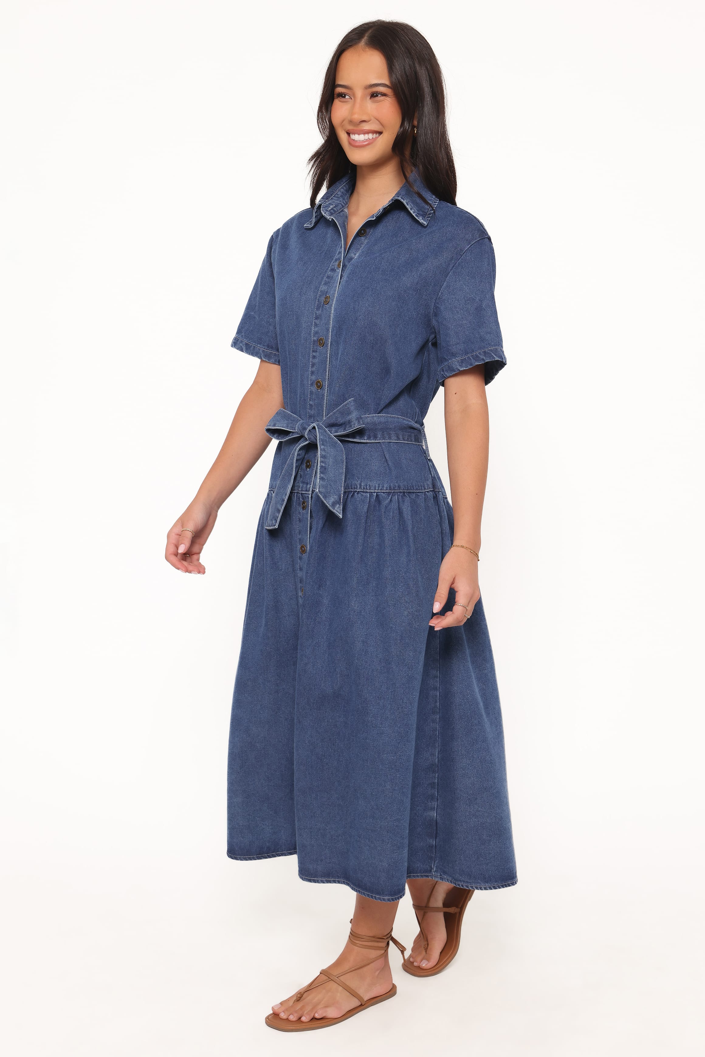 Petal and Pup USA DRESSES Tova Midi Dress - Blue