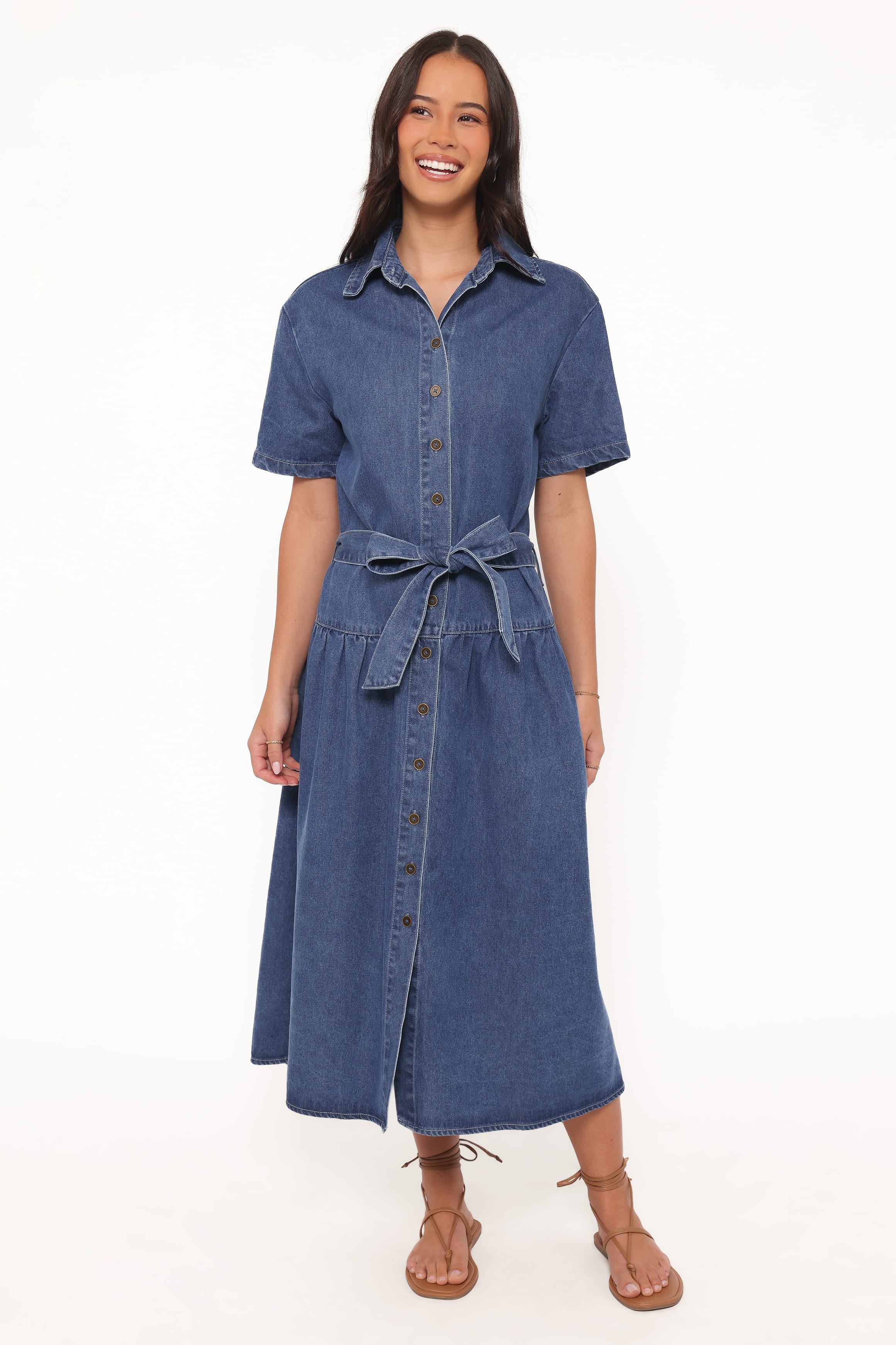 Petal and Pup USA DRESSES Tova Midi Dress - Blue