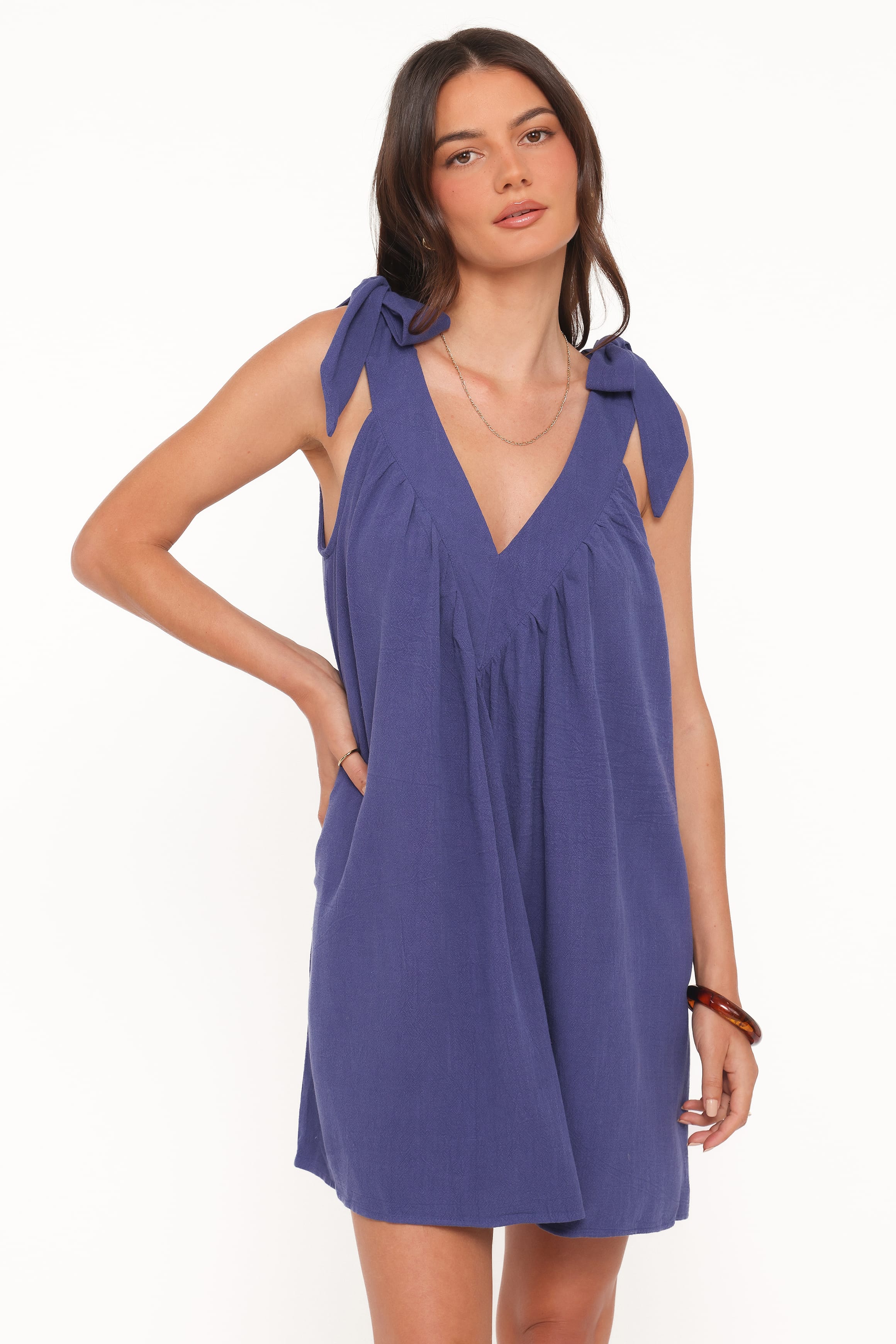 Petal and Pup USA DRESSES Trina Mini Dress - Navy