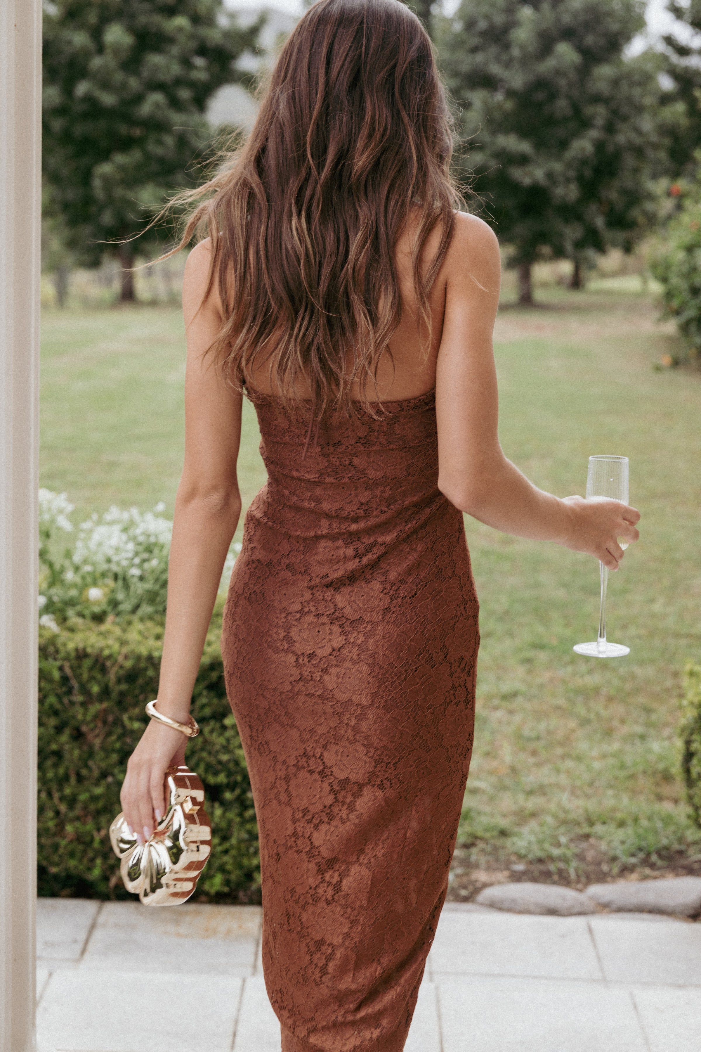 Petal and Pup USA DRESSES Tucker Midi Dress - Brown (Hold for Rack)
