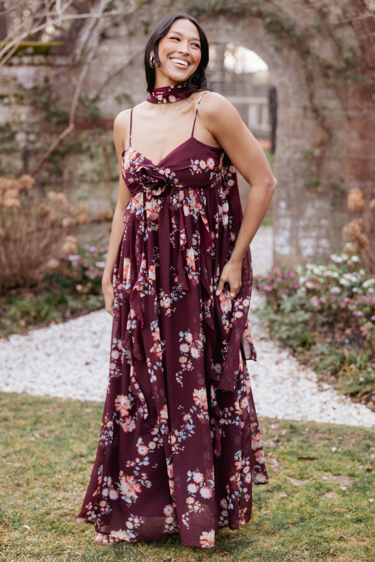 Petal and Pup Women's Tully Maxi Dress - Berry Floral - Red Petal and Pup Women's Tully Maxi Dress - Berry Floral - Red