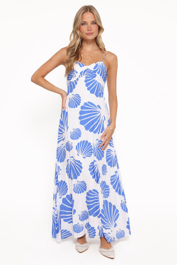 Petal and Pup USA DRESSES Tyla Maxi Dress - Blue Shell