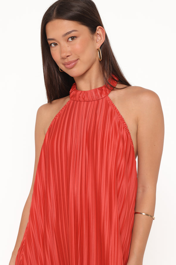 Petal and Pup USA DRESSES Tyra Halterneck Mini Dress - Red