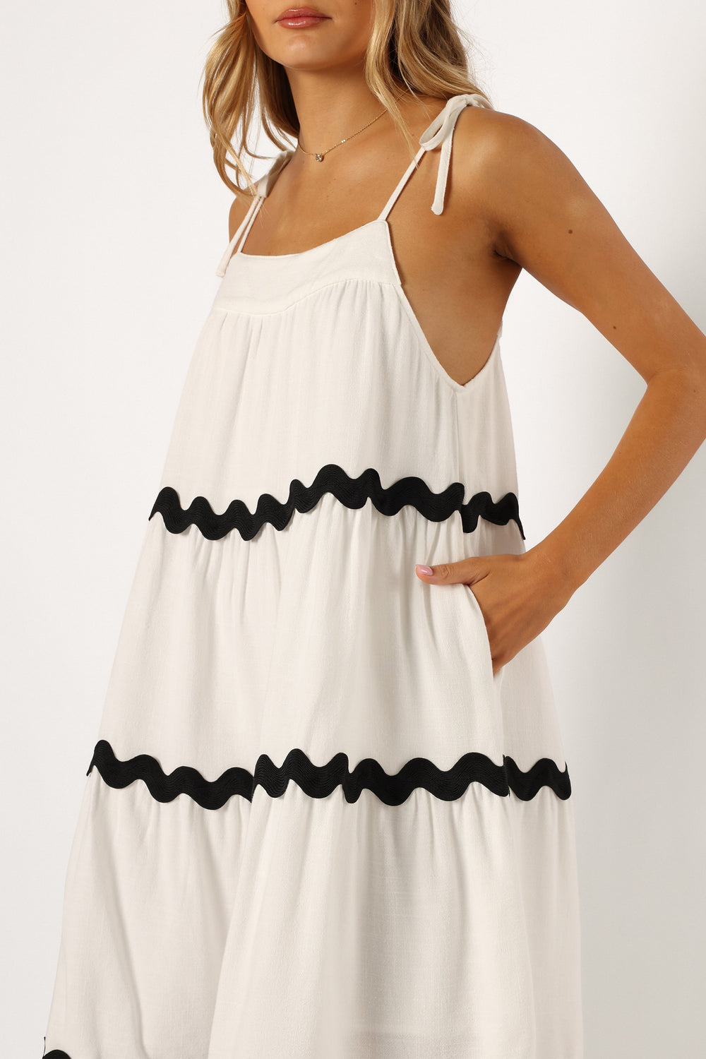 Petal and Pup USA DRESSES Uma Mini Dress - White Black