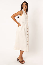 Petal and Pup USA DRESSES Umeko Midi Dress - White