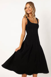 Petal and Pup USA DRESSES Una Midi Dress - Black