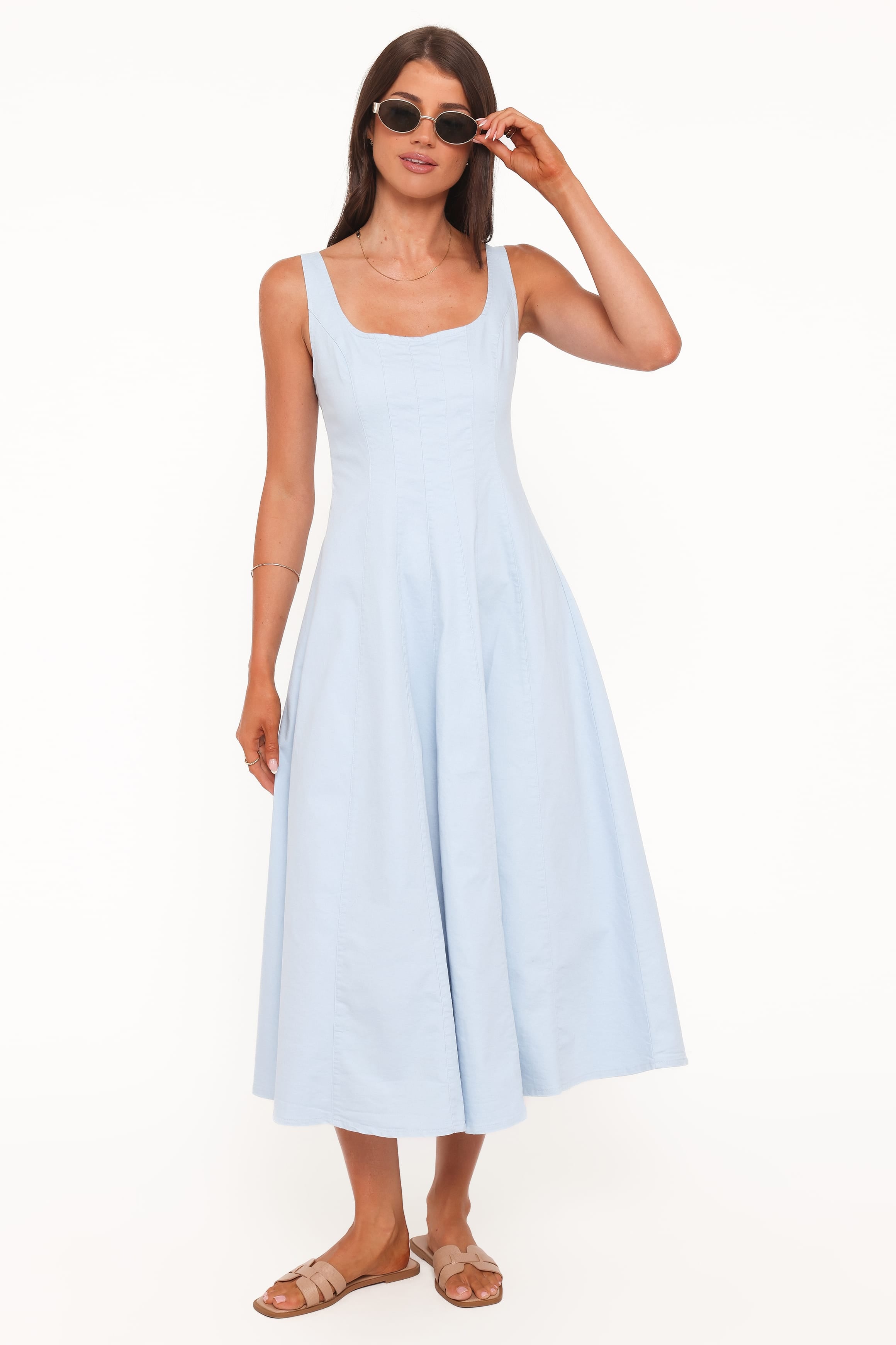 Petal and Pup USA DRESSES Una Midi Dress - Blue