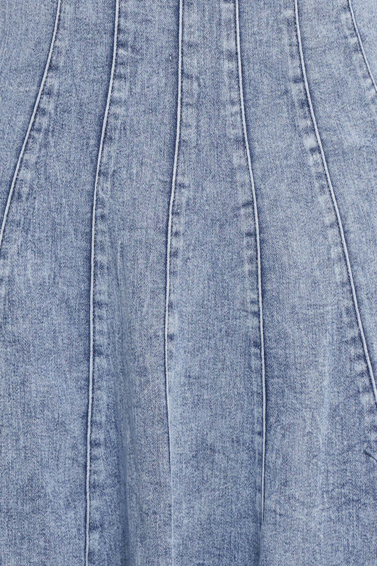petal and pup denim dress Una Midi Dress - Light Denim
