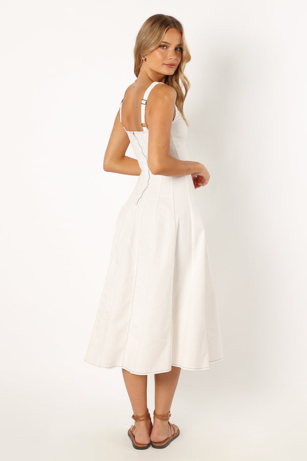 Petal and Pup USA DRESSES Una Midi Dress - White