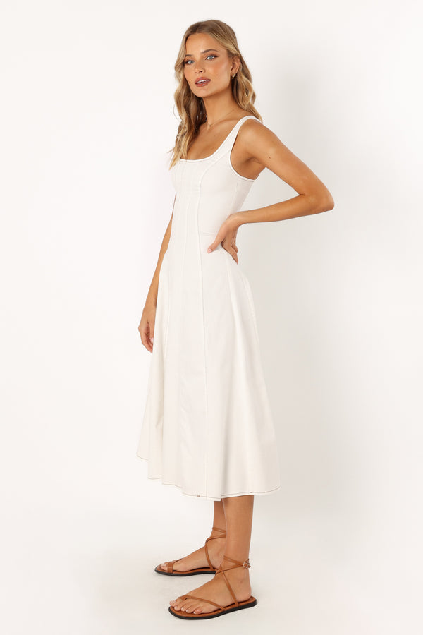 Petal and Pup USA DRESSES Una Midi Dress - White