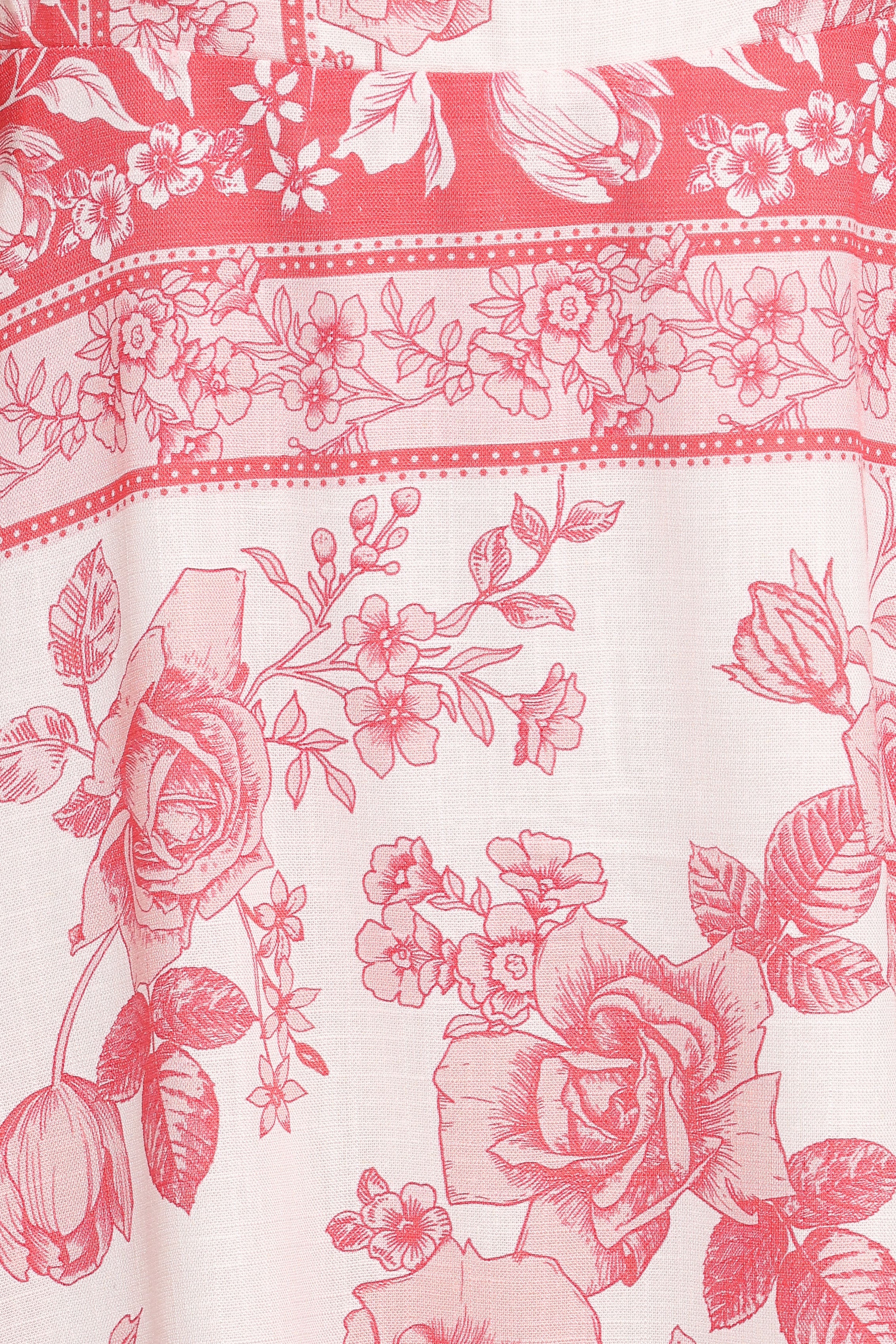 Petal and Pup USA DRESSES Valara Tie Shoulder Maxi Dress - Rose Tile