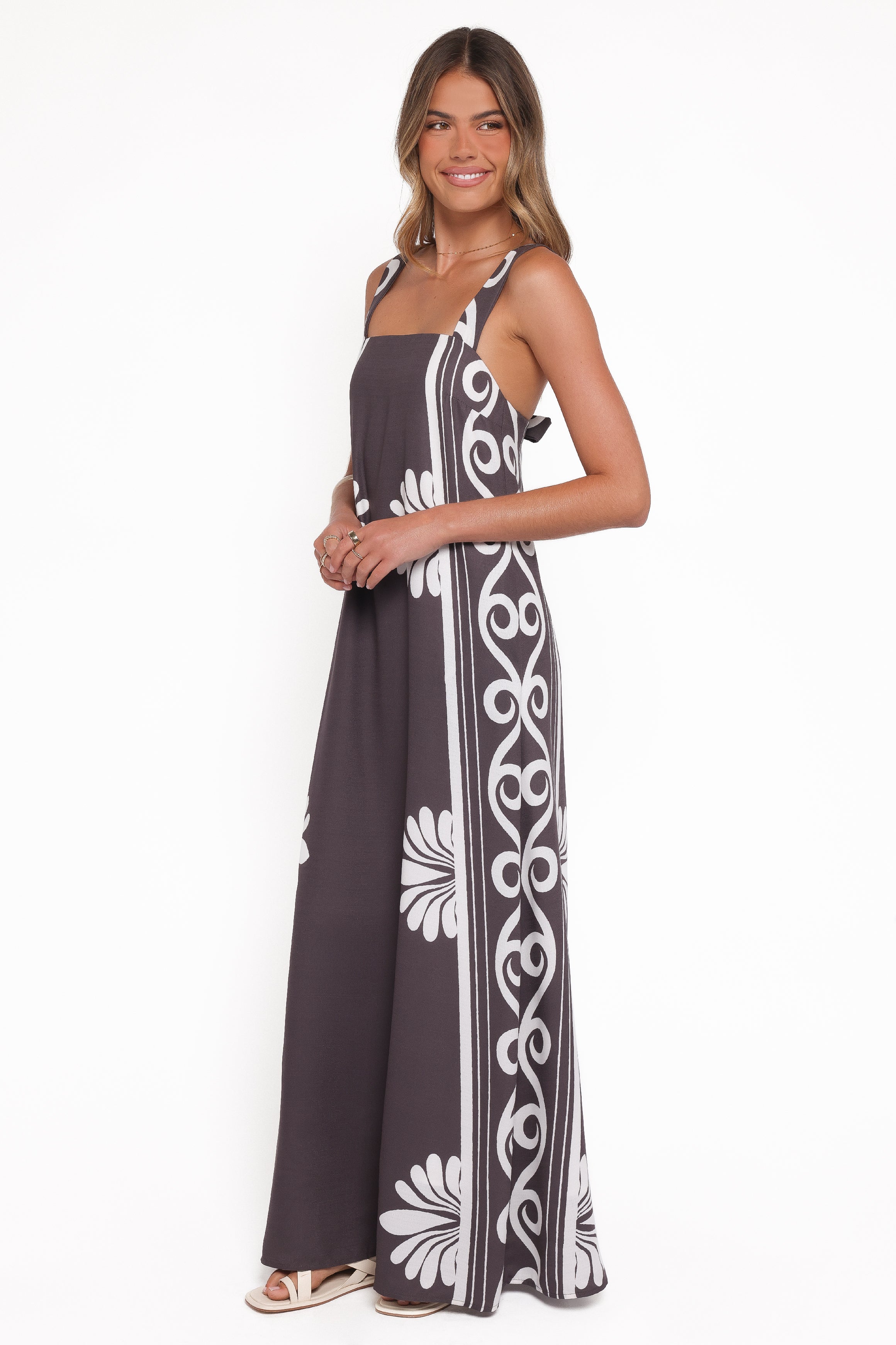 Petal and Pup USA DRESSES Valeria Maxi Dress - Espresso