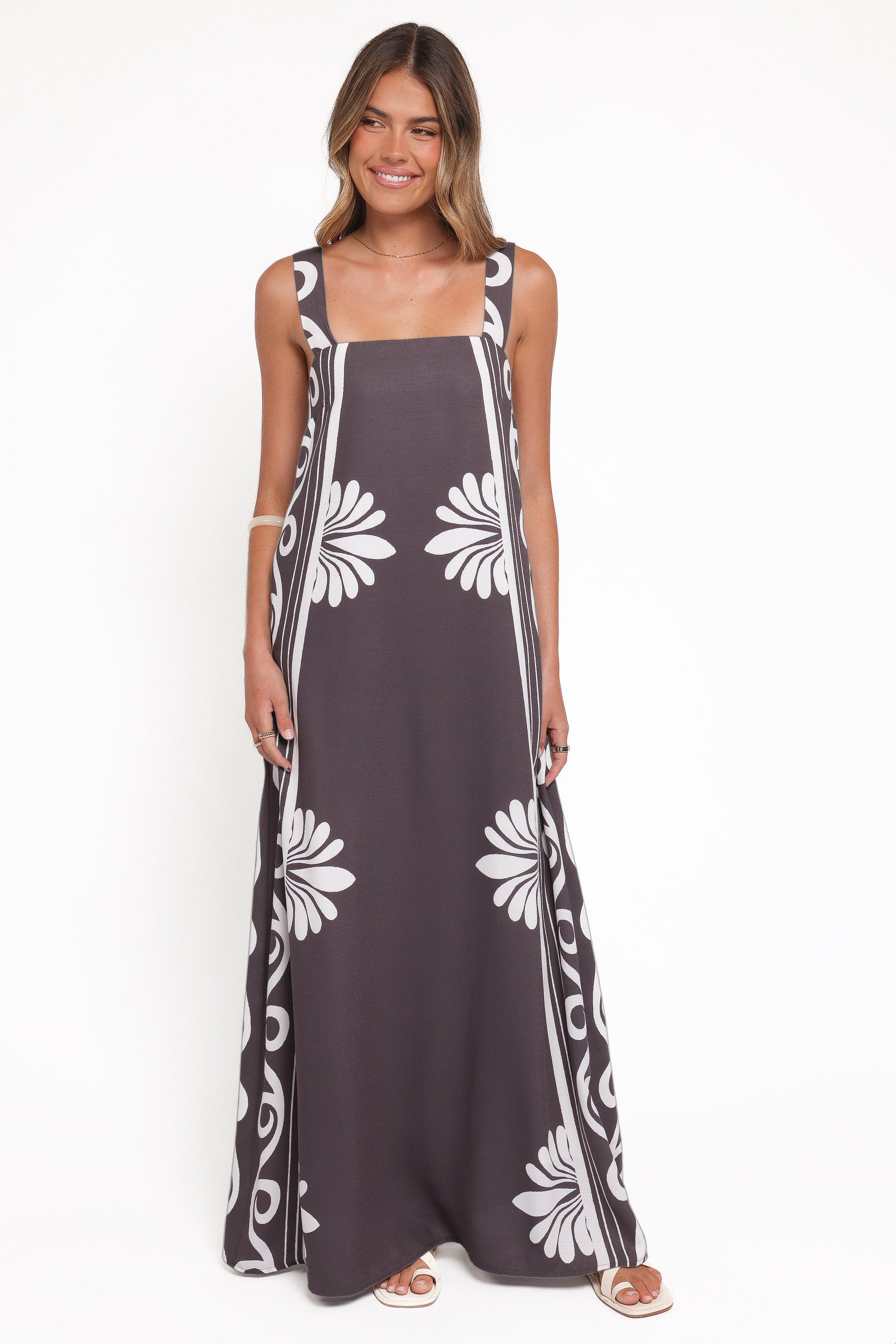 Petal and Pup USA DRESSES Valeria Maxi Dress - Espresso