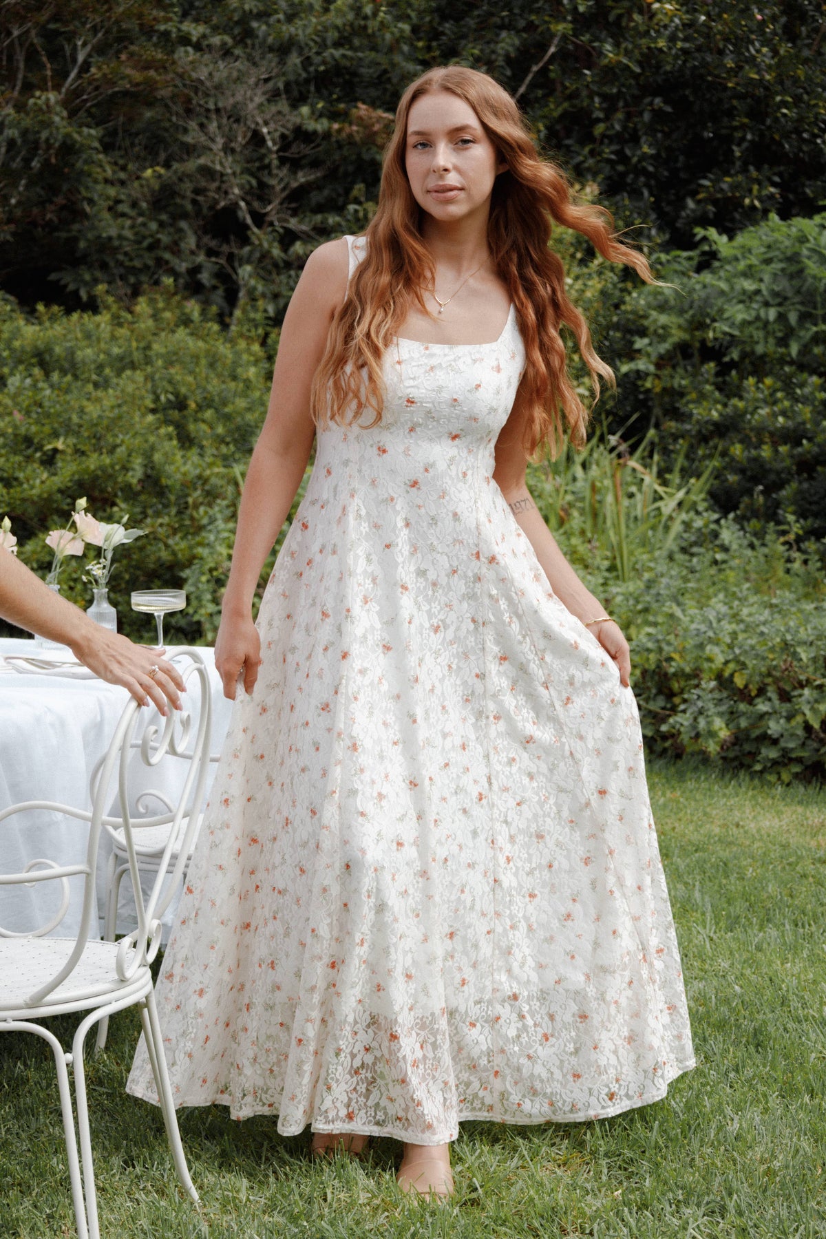 Petal and Pup Women's Valley Maxi Dress - White Floral Lace