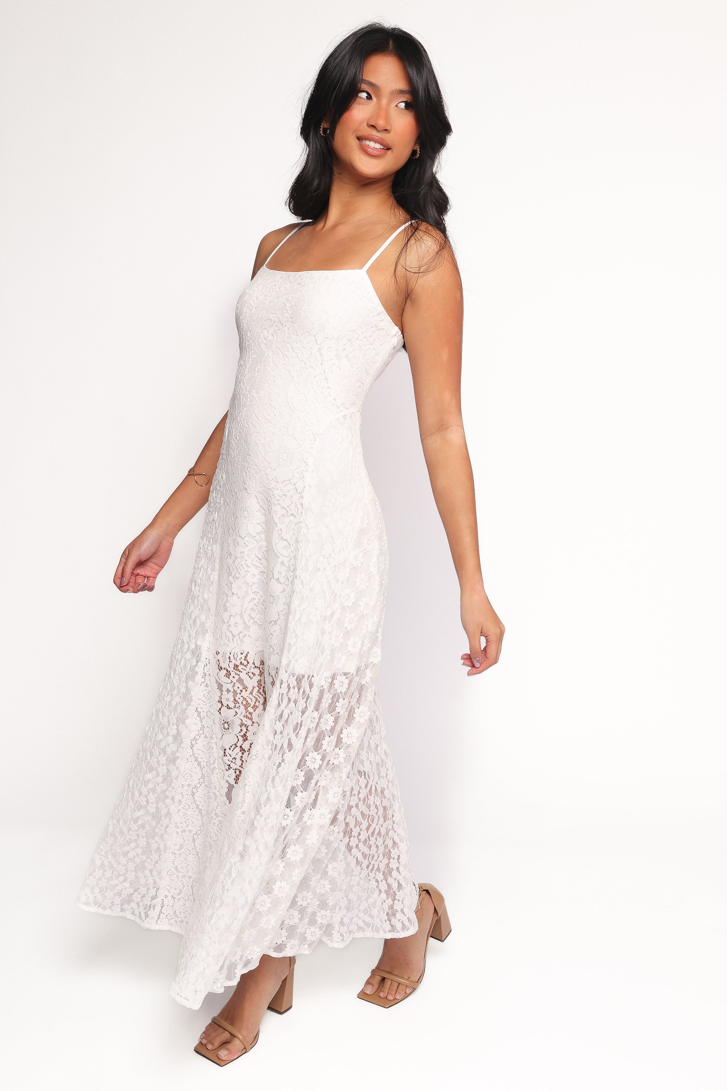 Varia Lace Maxi Dress - White | Petal & Pup USA