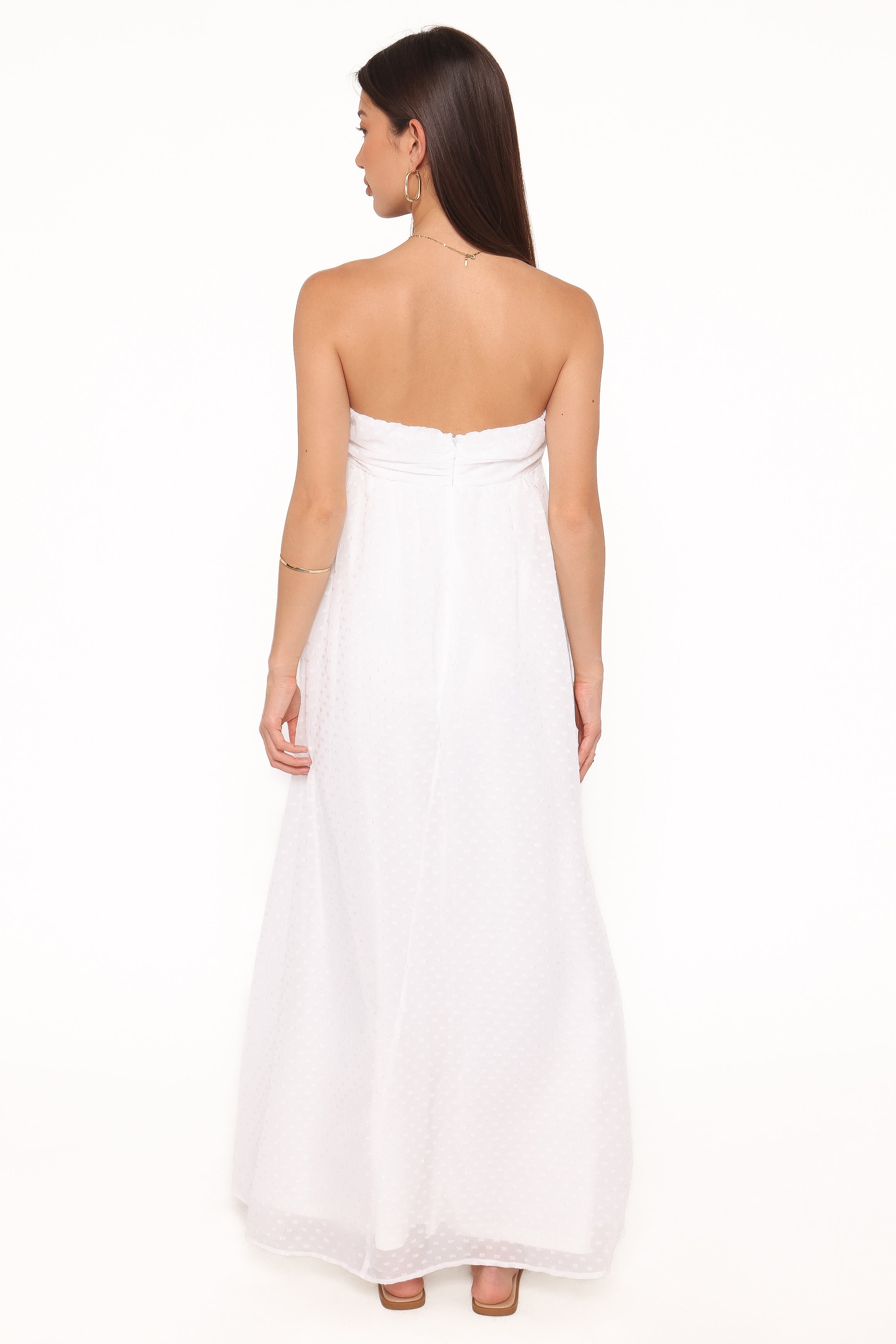 Petal and Pup USA DRESSES Vee Strapless Maxi Dress - White