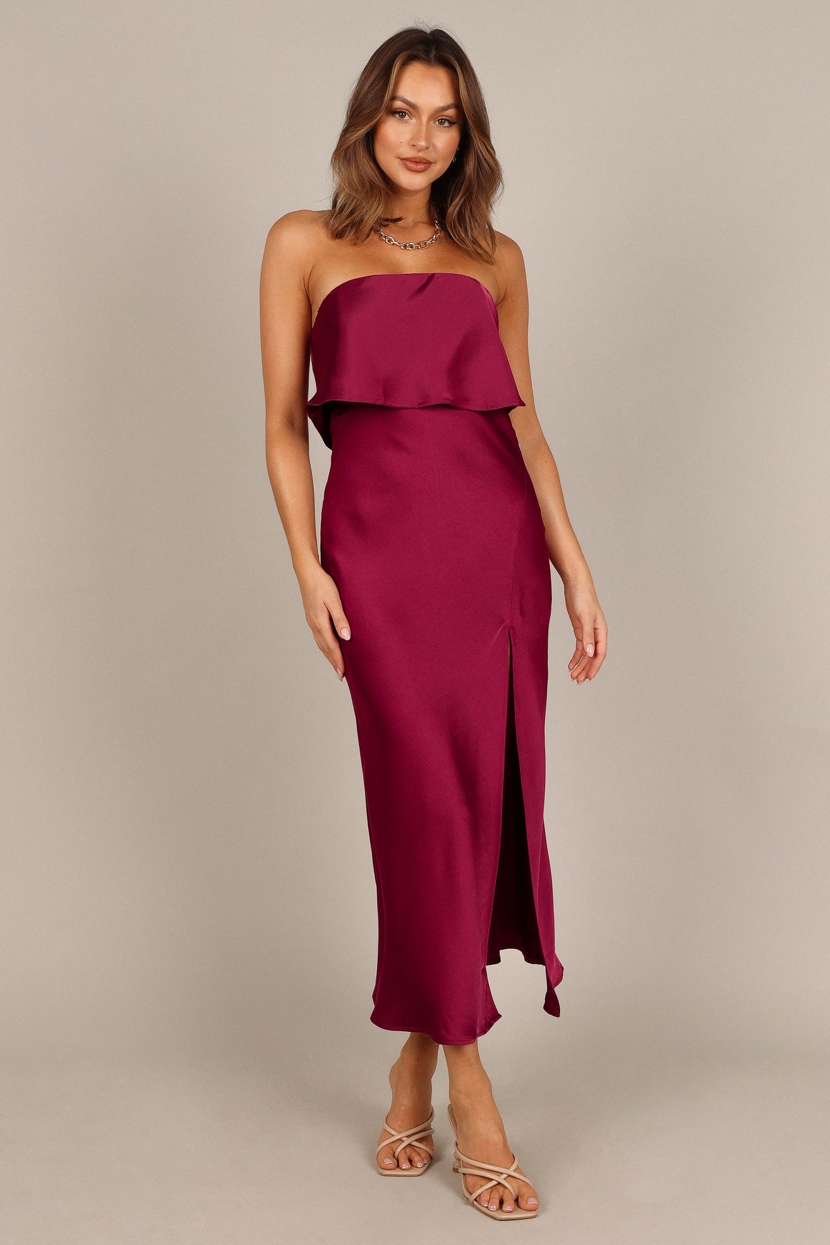 Vienna Strapless Midi Dress