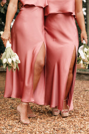 Petal and Pup USA DRESSES Vienna Strapless Midi Dress - Dusty Rose