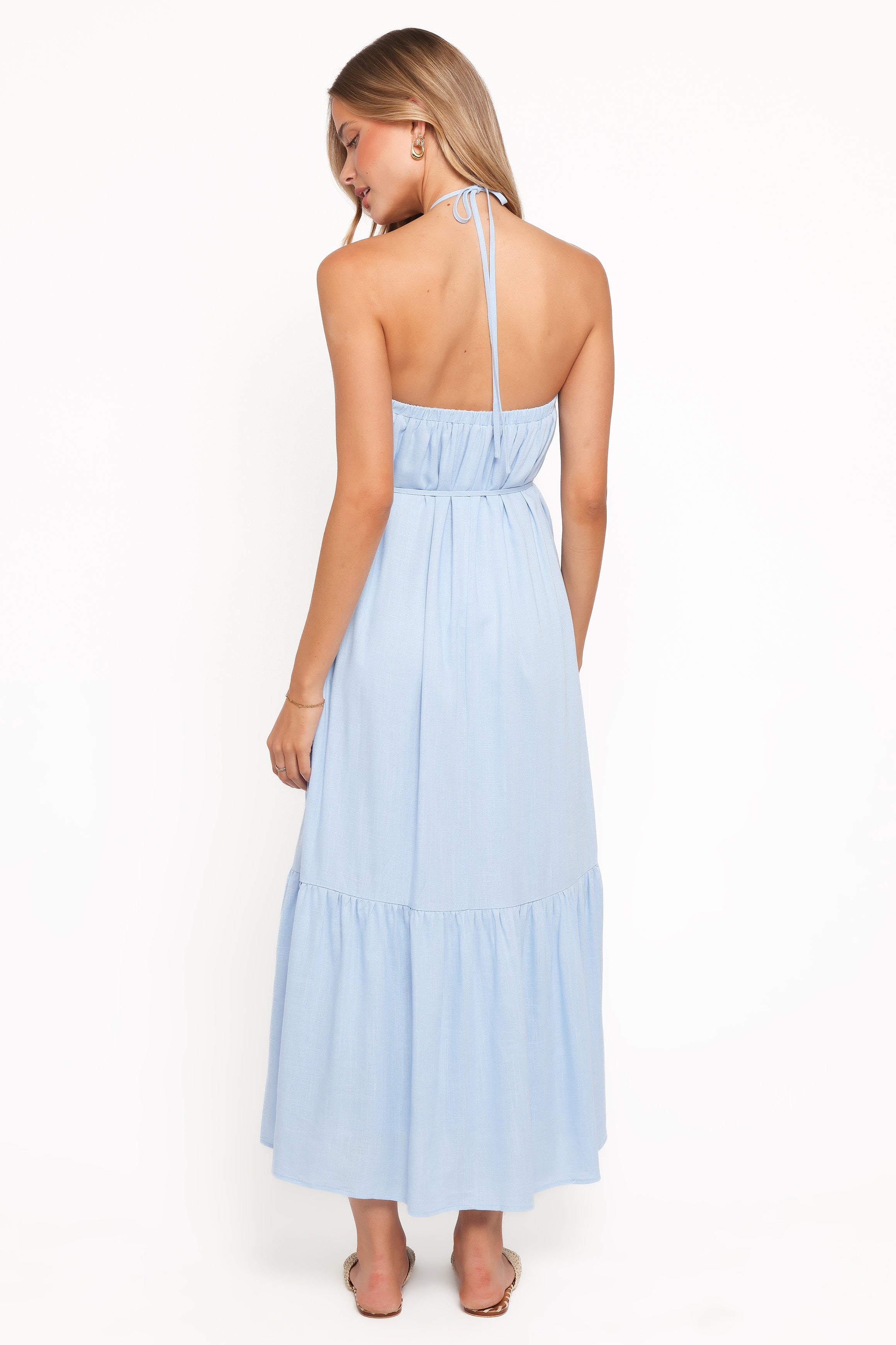 Petal and Pup USA DRESSES View Halterneck Maxi Dress - Pale Blue