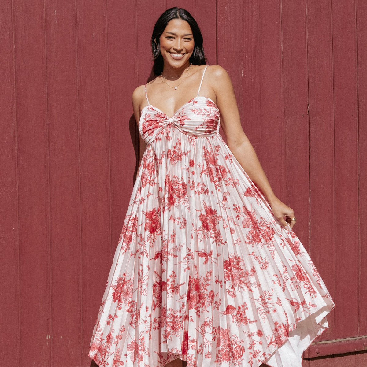 Petal and Pup Women's Vikki Dress - Red Floral 4
