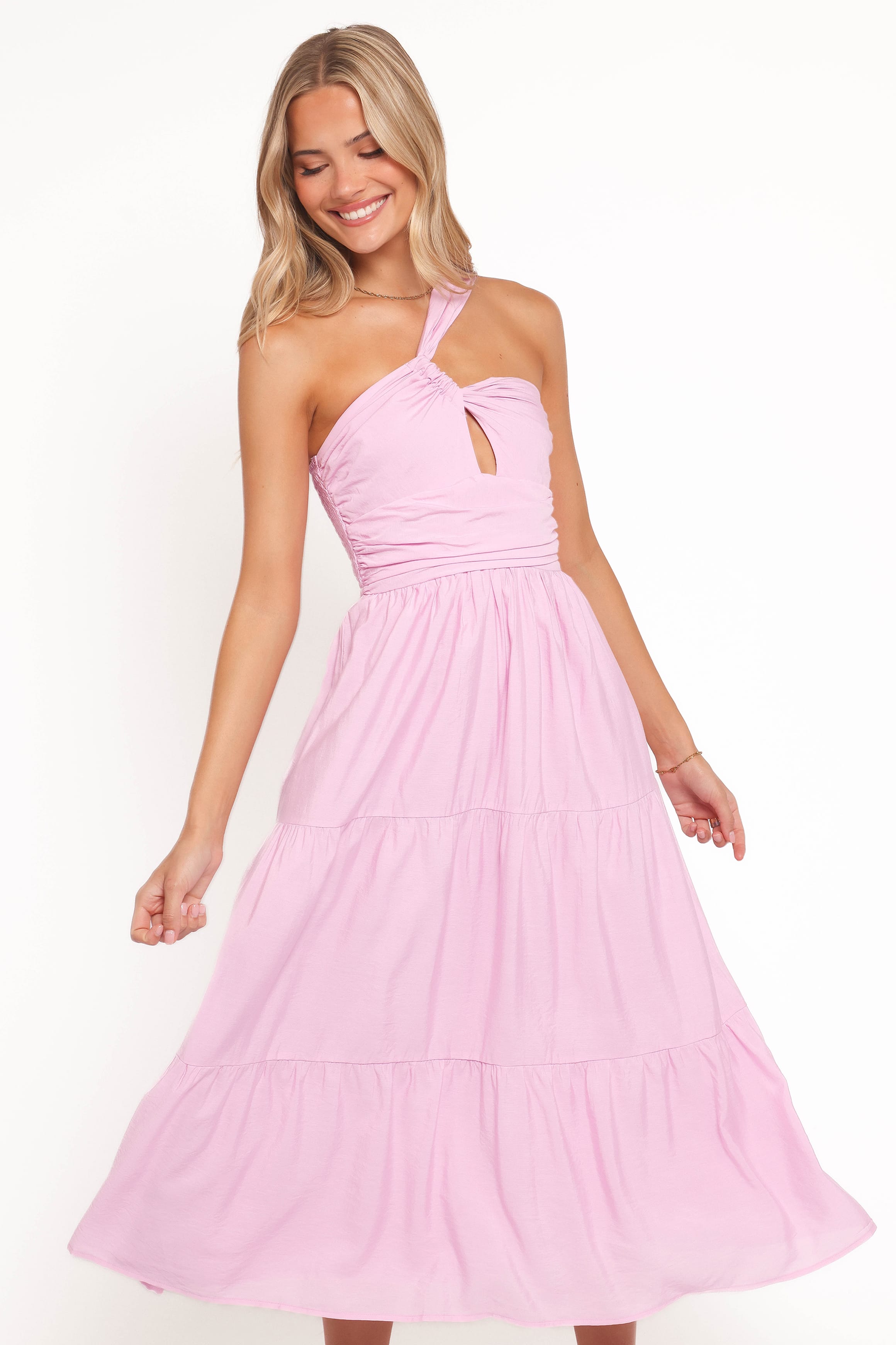 Vinny One Shoulder Maxi Dress - Pink | Petal & Pup USA