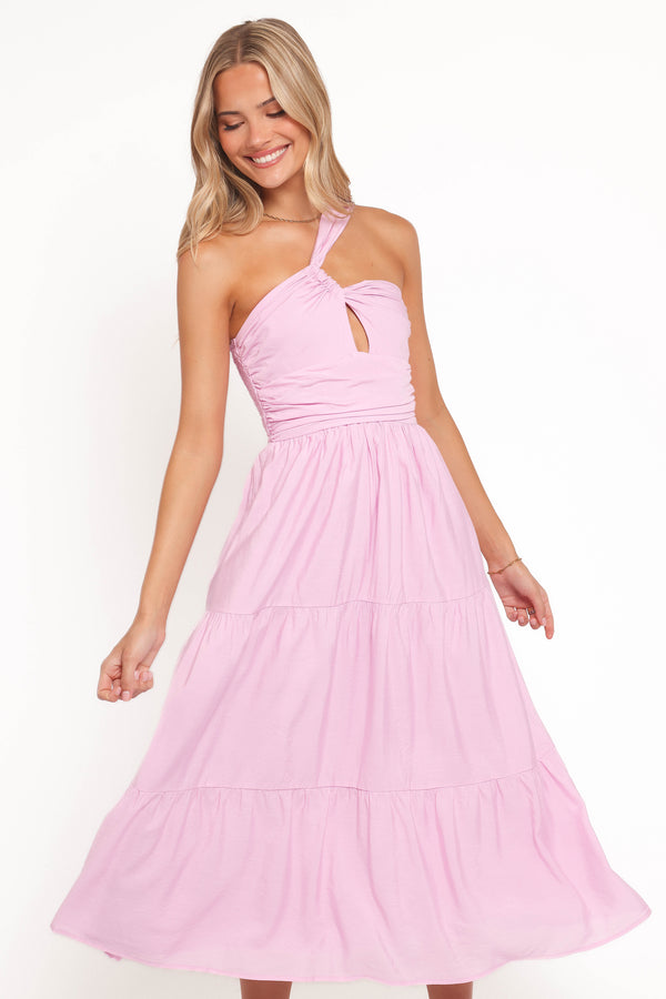 Petal and Pup USA DRESSES Vinny One Shoulder Maxi Dress - Pink