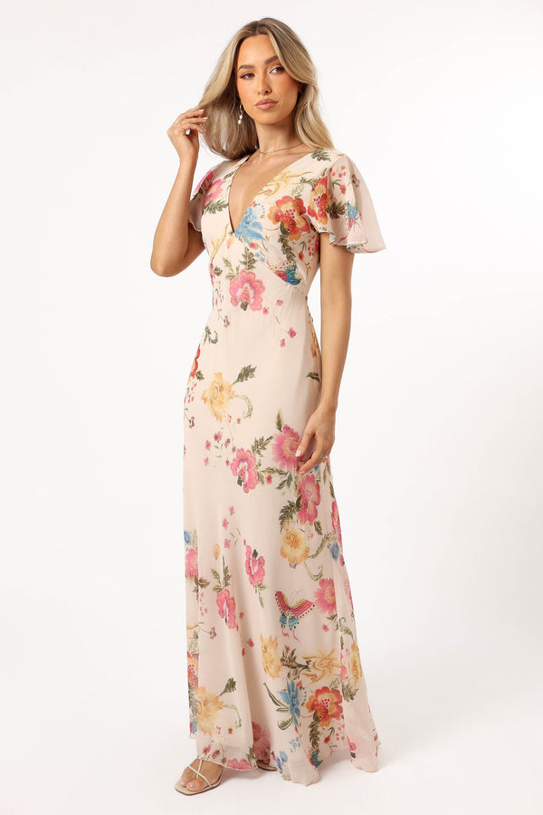 Petal and Pup USA DRESSES Viola Maxi Dress - Sand Pink