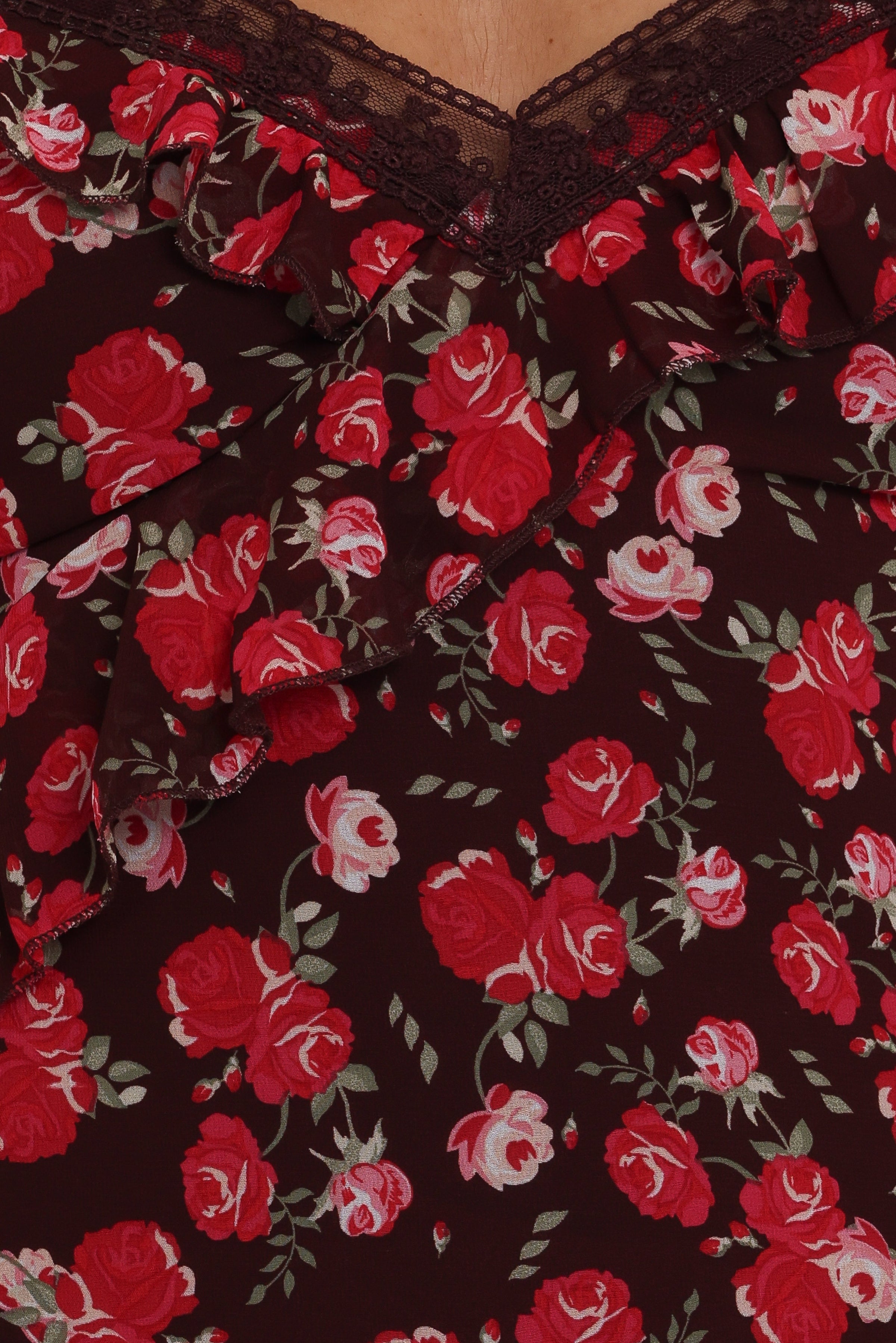 Petal and Pup USA DRESSES Virginia Maxi Dress - Brown Floral